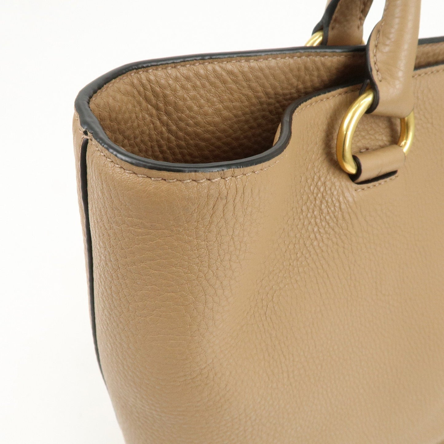 Prada Logo Leather 2Way Bag Tote Bag Shoulder Bag Brown 1BG865【Pre-order】