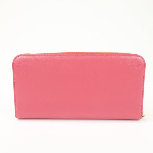 Prada Saffiano Leather Round Zippy Wallet Pink Pink 1M0506【Pre-order】