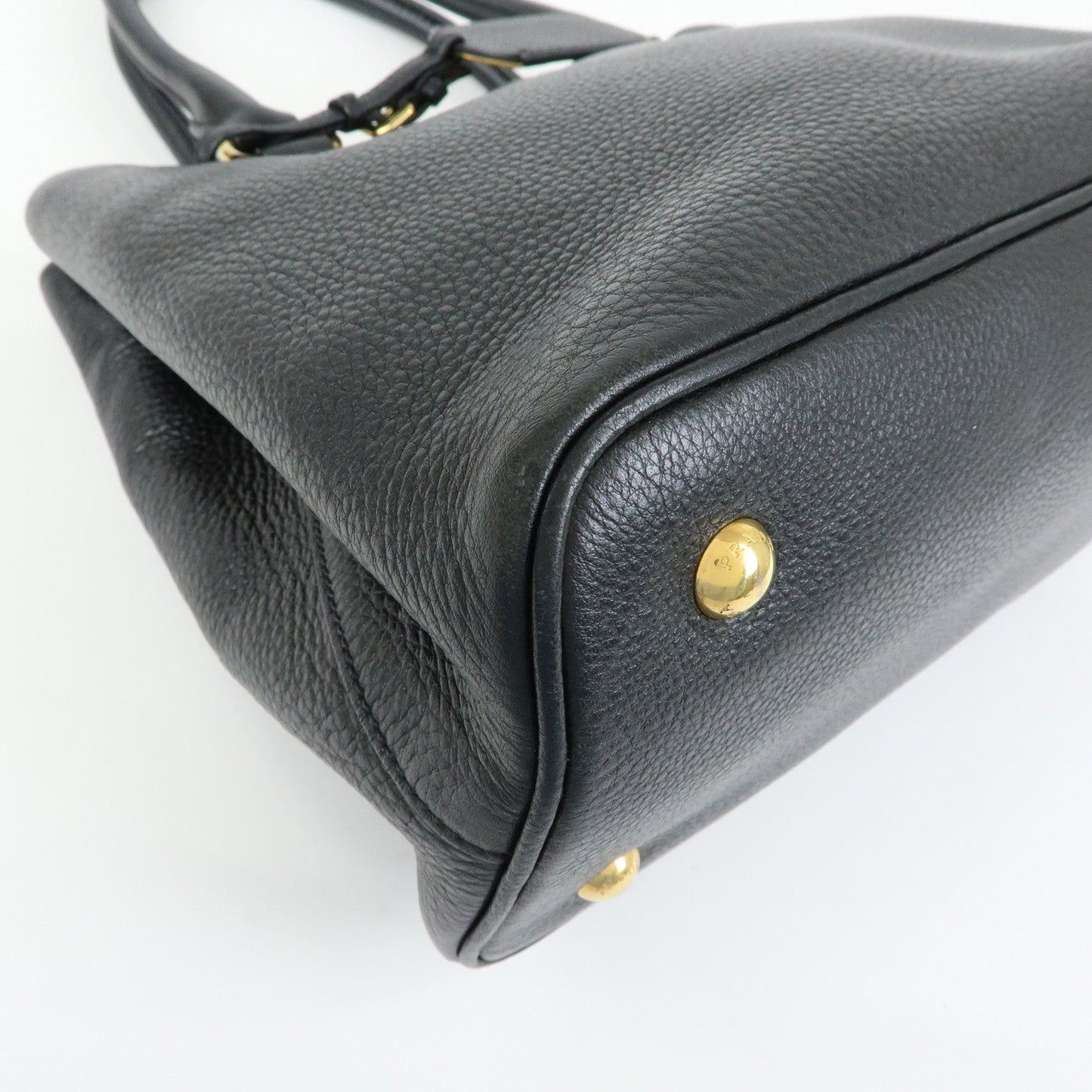 Prada Logo Calf Leather Tote Bag Hand Bag Black【Pre-order】