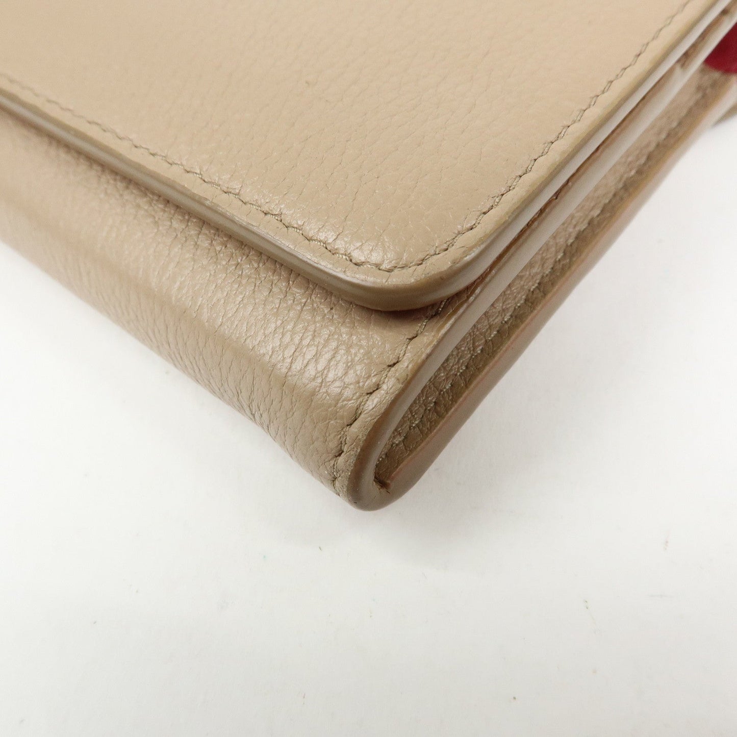 Prada Saffiano Leather Flap Bi-Fold Long Wallet Pink Beige 1MH132【Pre-order】