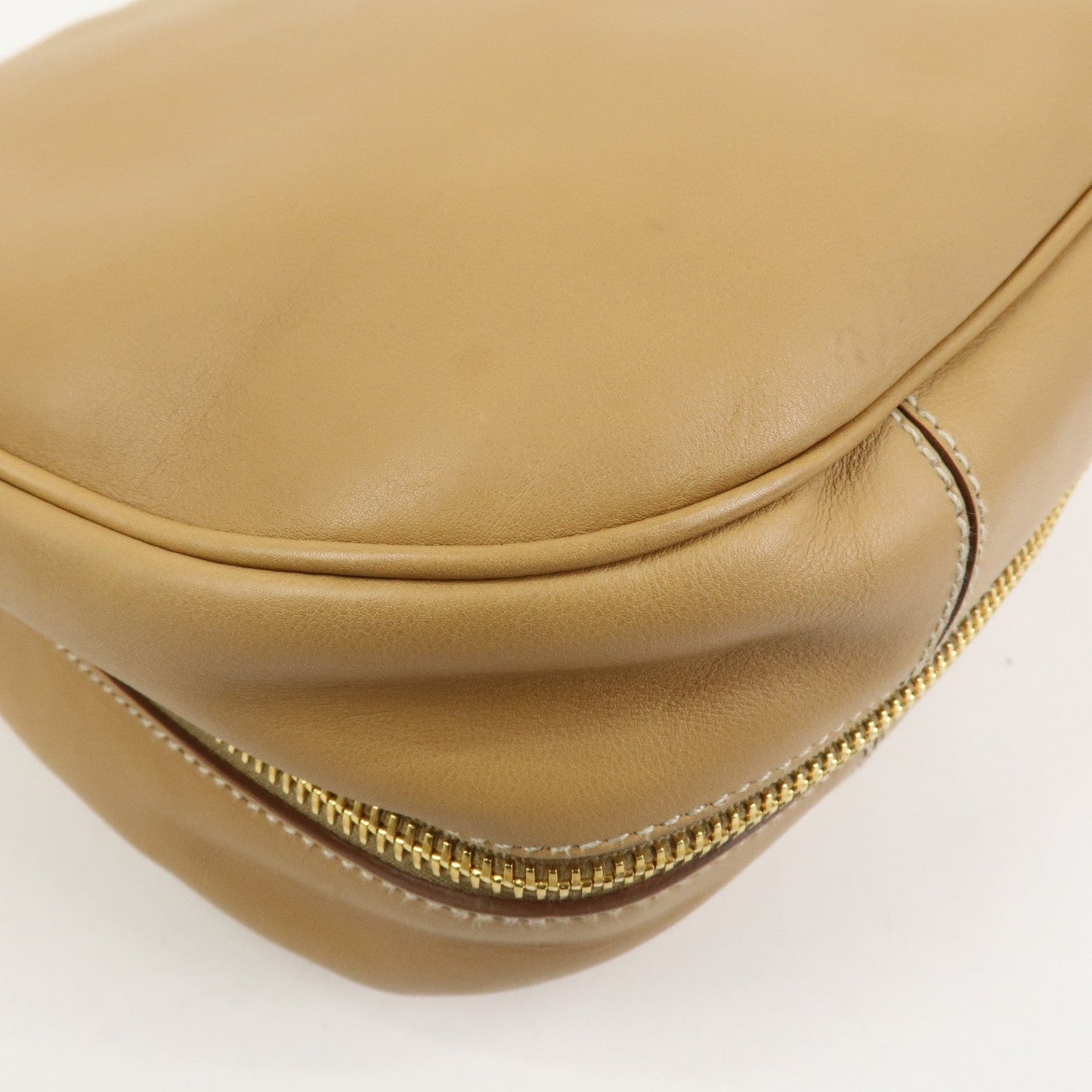 Prada Triangle Logo Leather Shoulder Bag Hand Bag Camel【Pre-order】