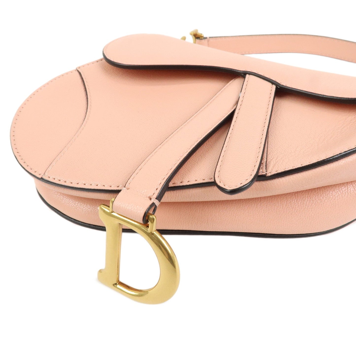 Christian Dior CD Logo Leather Saddle Bag Mini Hand Bag【Pre-order】