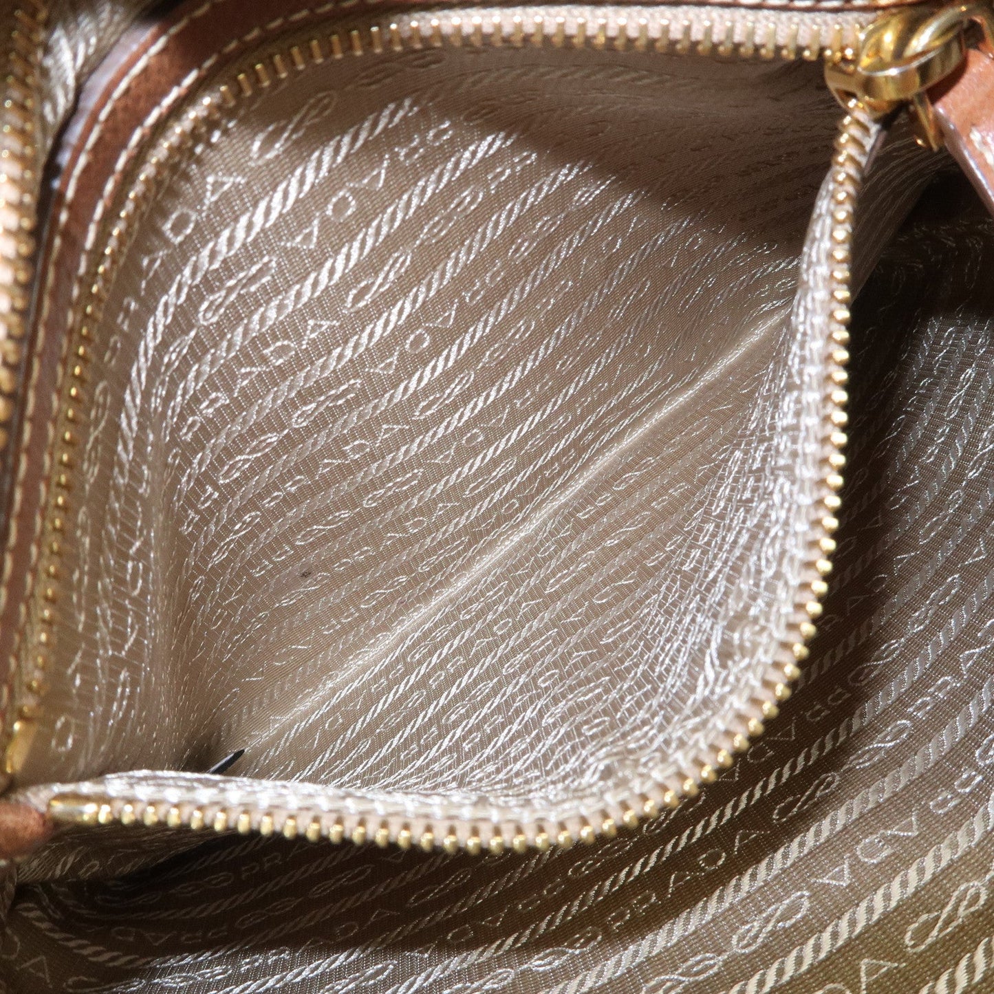 Prada Logo Jacquard Leather Shoulder Bag Crossbody Bag Beige Brown【Pre-order】