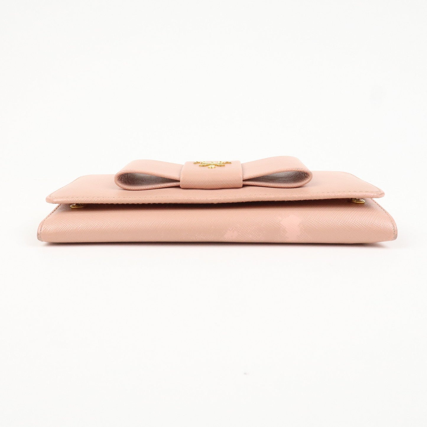Prada Logo Saffiano Leather Ribbon Long Wallet Pink 1M1132【Pre-order】