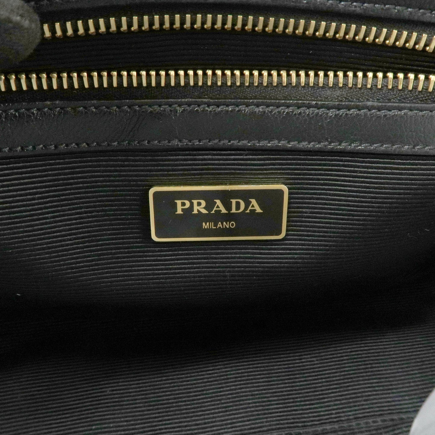 Prada Leather 2Way Bag Hand Bag Black Gold Hardware Used【Pre-order】