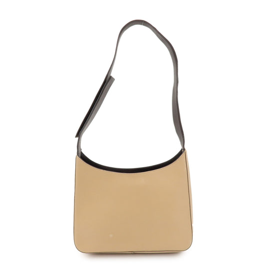 Prada Logo Leather Shoulder Bag Hand Bag Beige【Pre-order】