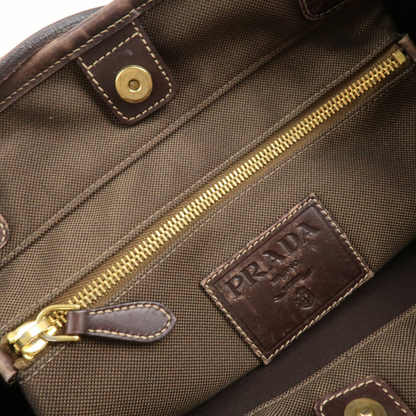 Prada Jacauard Canvas Leather Tote Bag Shoulder Bag Brown BR3579【Pre-order】