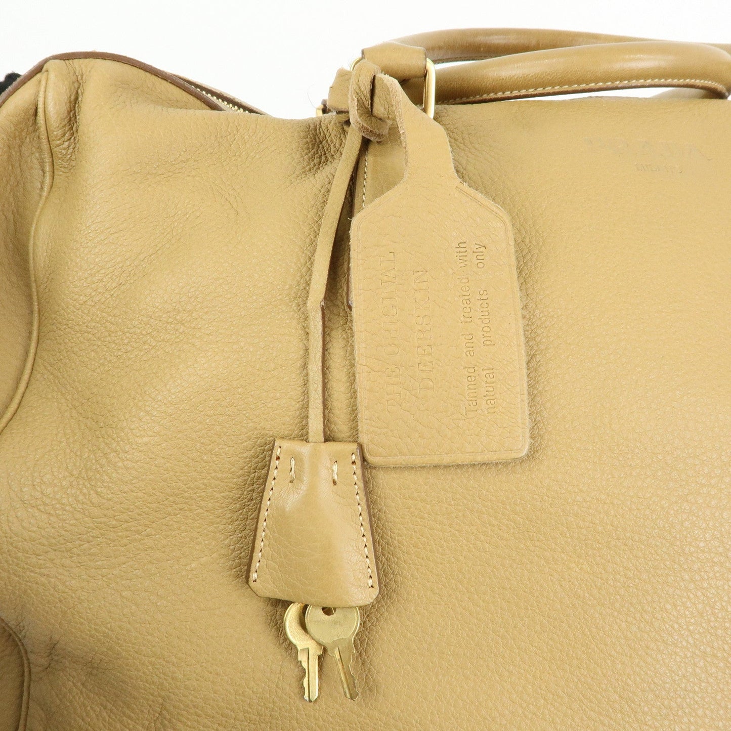 Prada Logo Leather Boston Bag Hand Bag Travel Bag Brown【Pre-order】