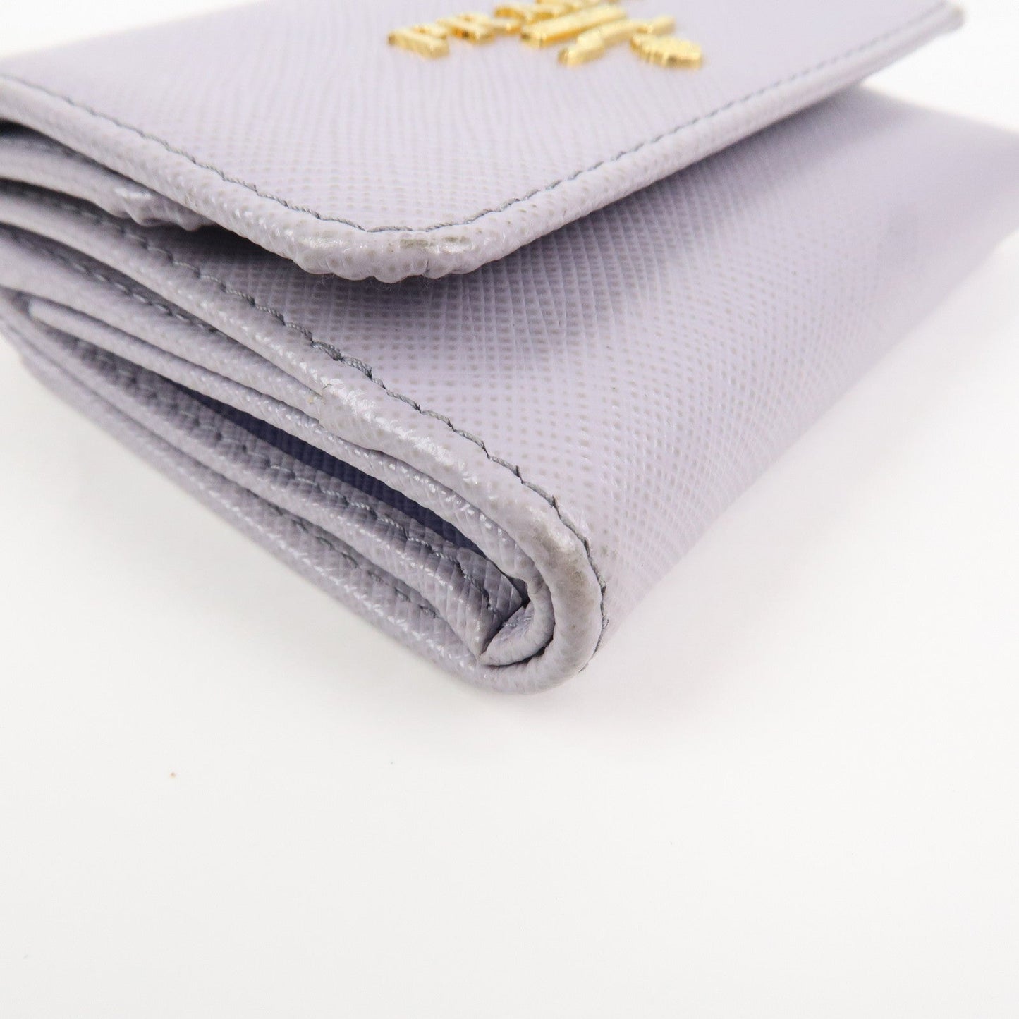 Prada Saffiano Leather Tri-fold Compact Wallet Light Purple 1MH043【Pre-order】