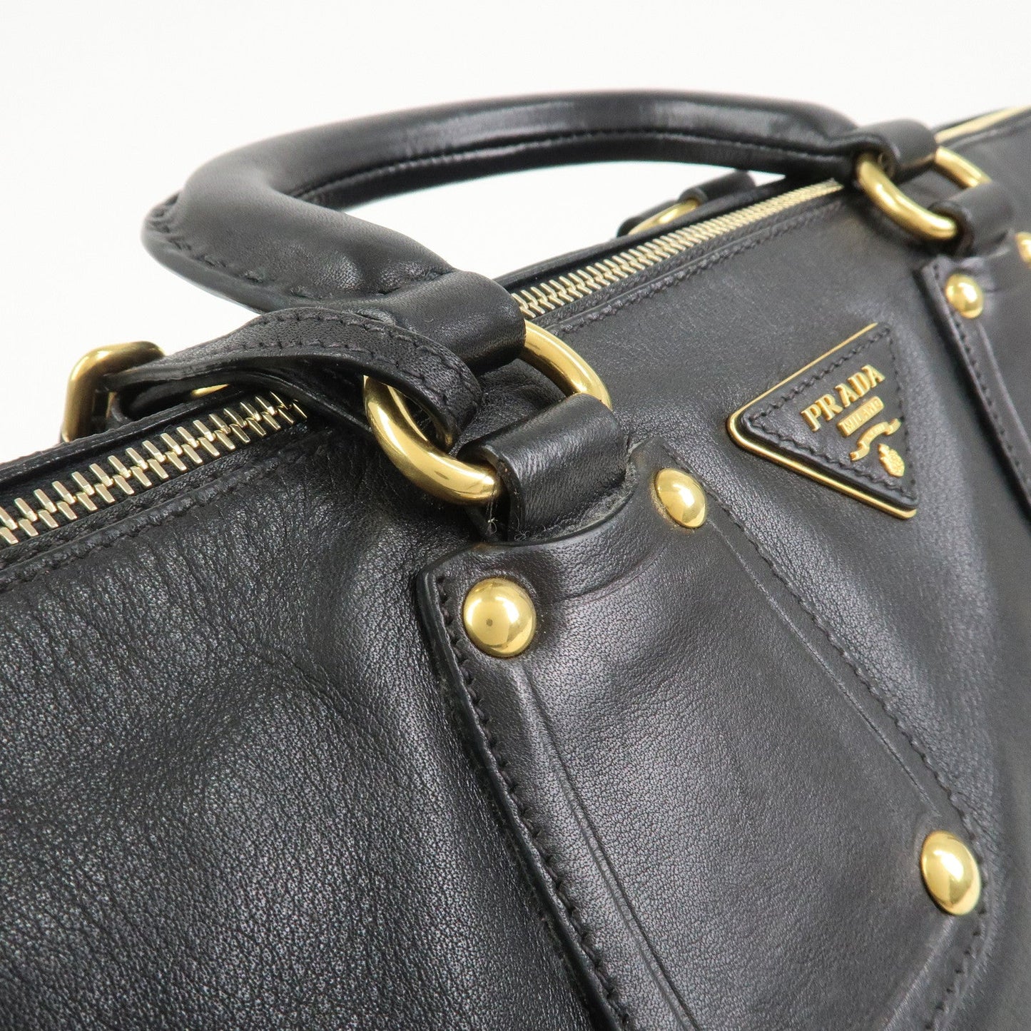 Prada Triangle Logo Leather 2 Way Bag Hand Bag Shoulder Bag BL0685【Pre-order】