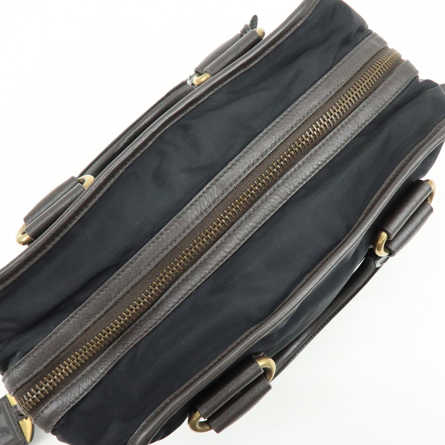 Prada Triangle Logo Nylon Leather 2Way Hand Shoulder Bag Black【Pre-order】