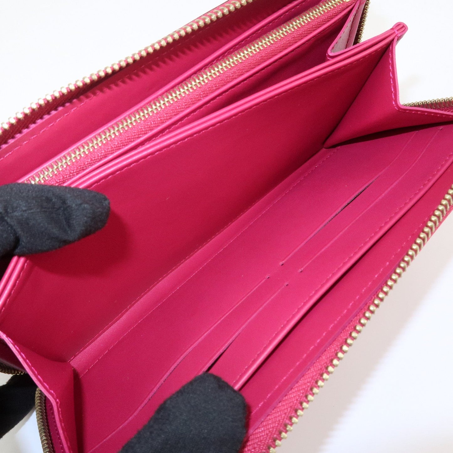 Louis Vuitton Monogram Vernis Round Zippy Wallet Rose Indien M91597【Pre-order】