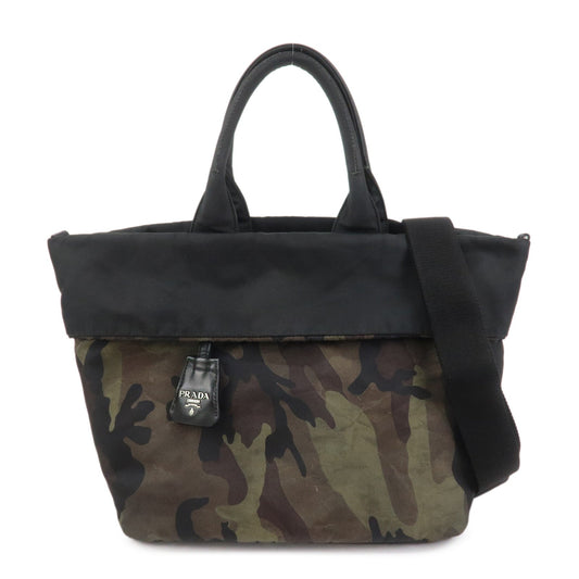 Prada Triangle Logo Nylon 2Way Hand Shoulder Bag Black Khaki BN1959【Pre-order】