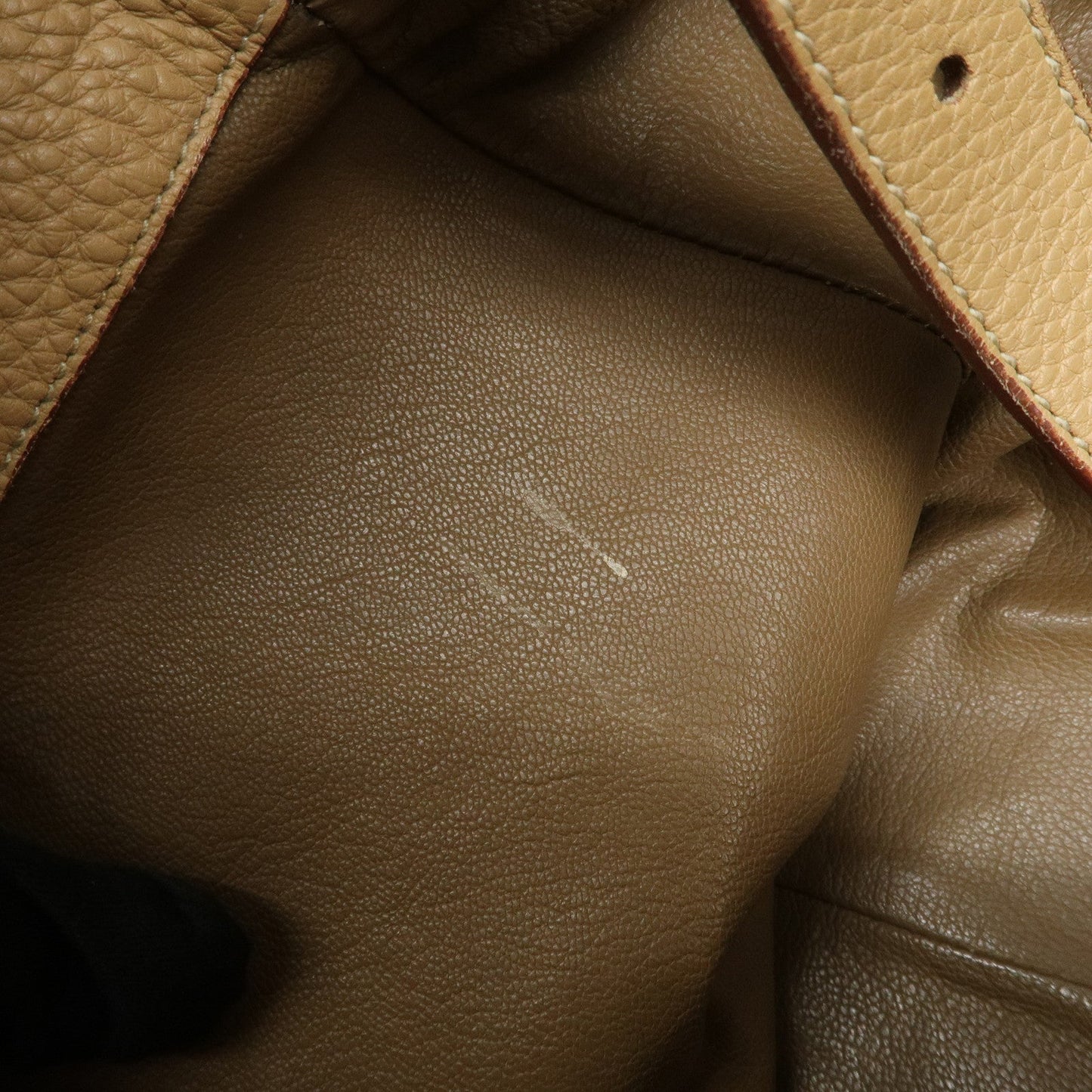 Prada Triangle Logo Leather Shoulder Bag Hand Bag Beige【Pre-order】
