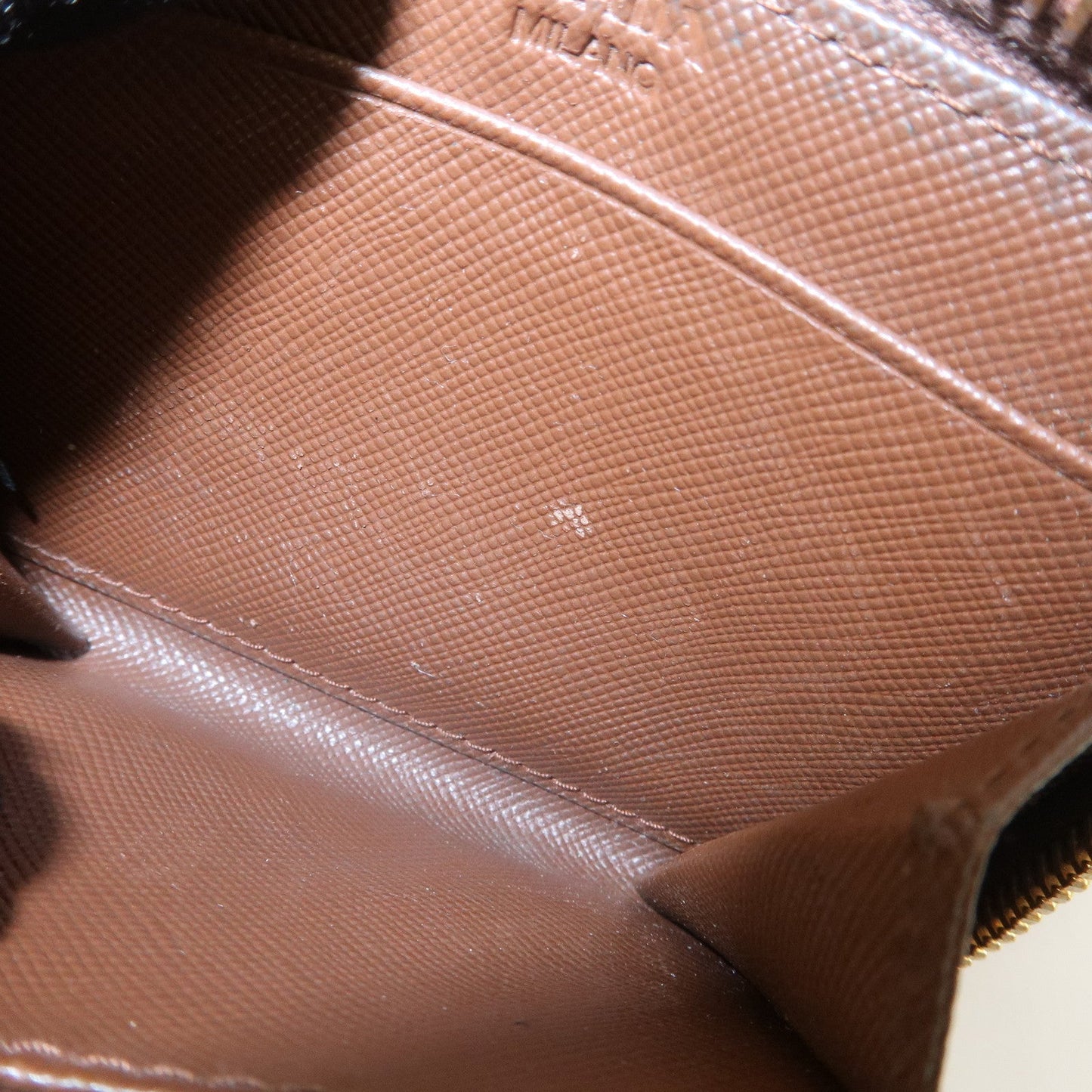 Prada Triangle Logo Saffiano Leather Coin Case Coin Purse Brown【Pre-order】
