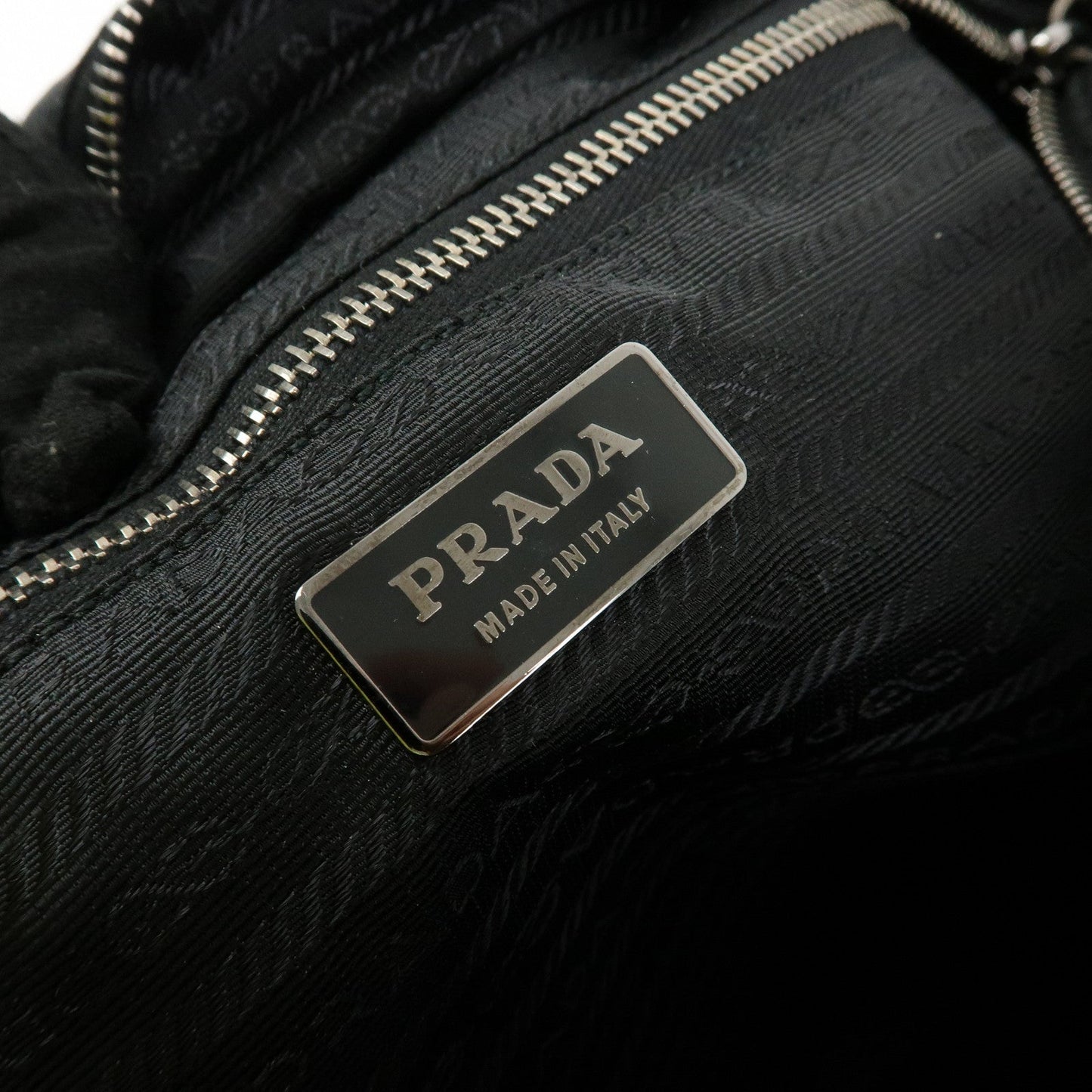 Prada Triangle Logo Nylon Leather Tote Bag Hand Bag Gray BN2791【Pre-order】