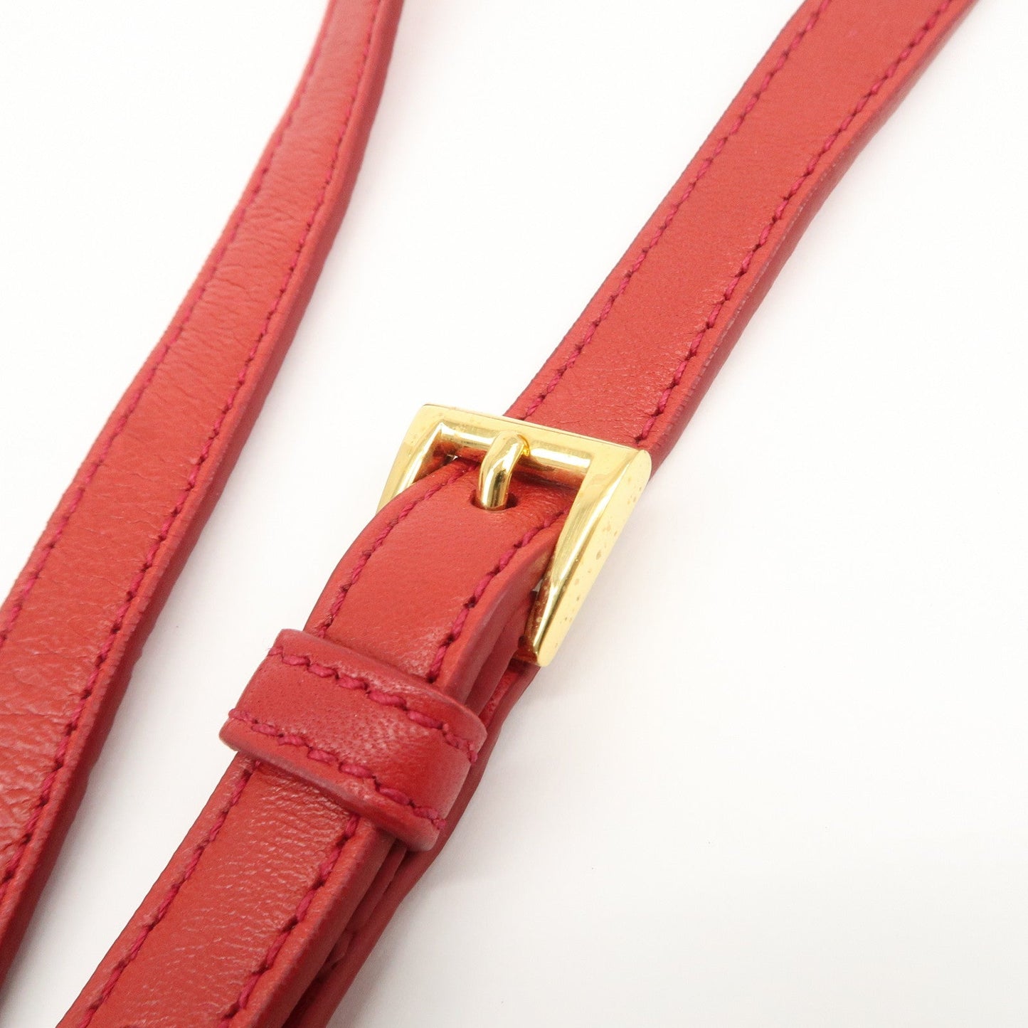 Prada Logo Leather 2Way Bag Hand Bag Shoulder Bag Red BR4205【Pre-order】
