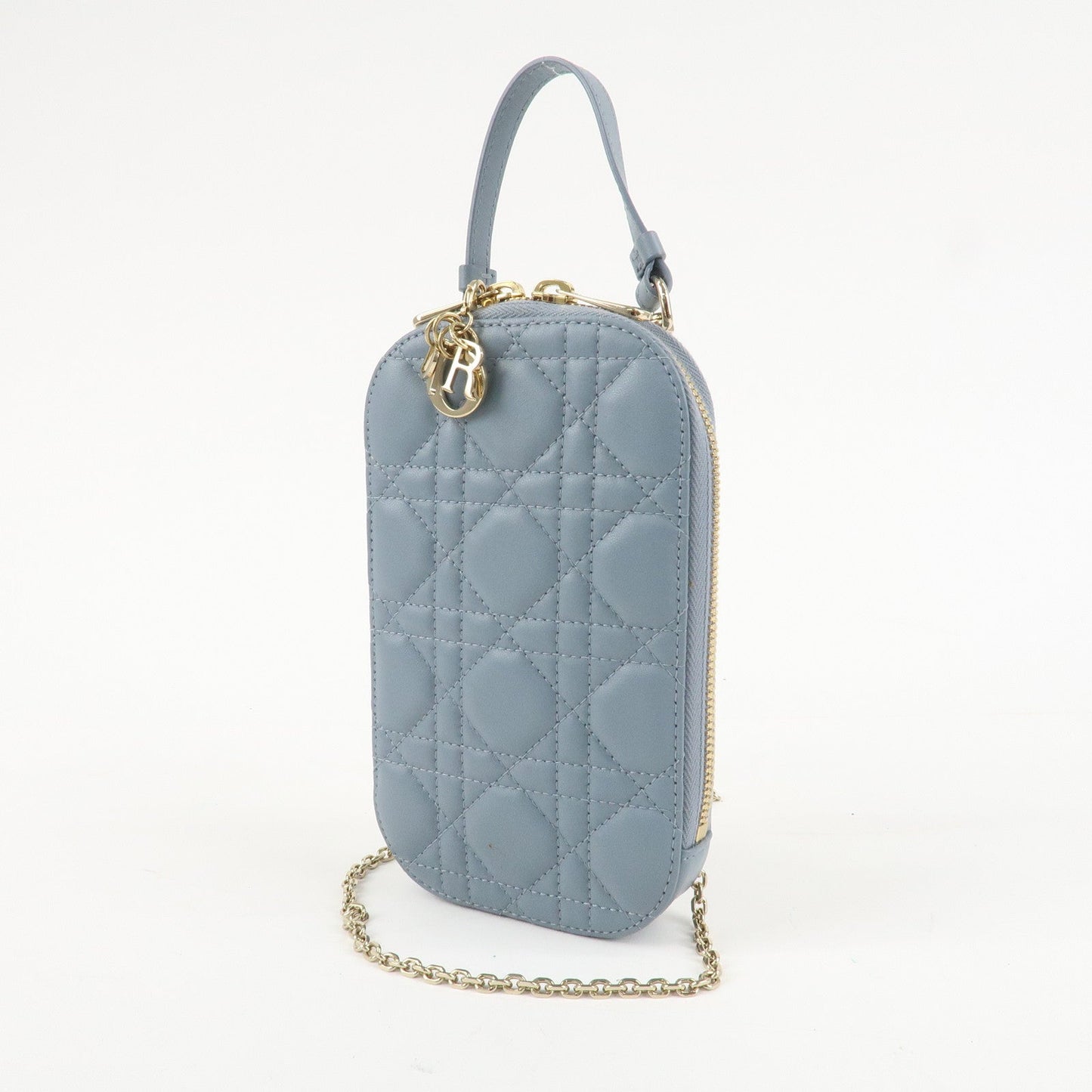 Christian Dior Lady Dior Call'in Dior Cannage Lamb Skin Phone Holder【Pre-order】