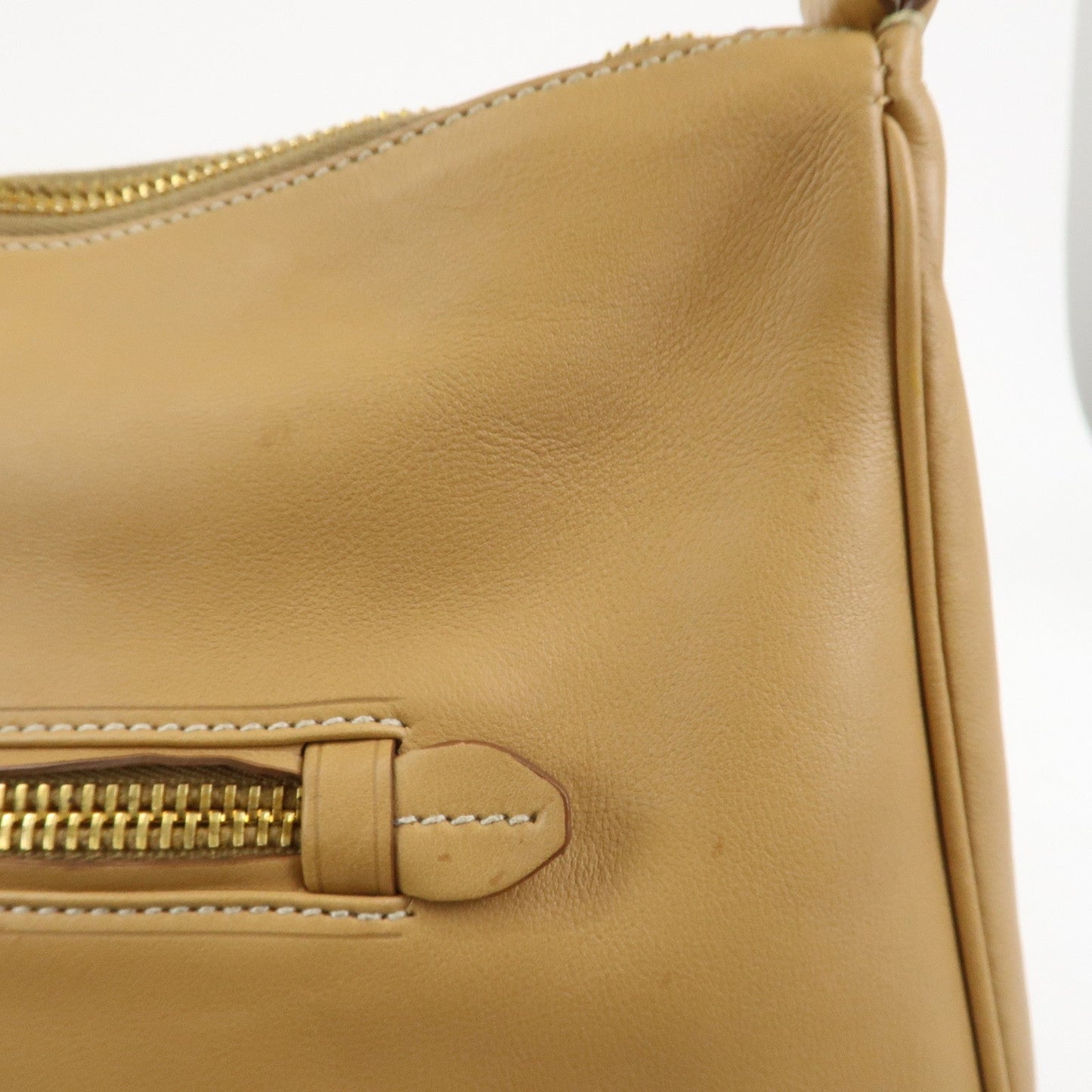 Prada Triangle Logo Leather Shoulder Bag Hand Bag Camel【Pre-order】