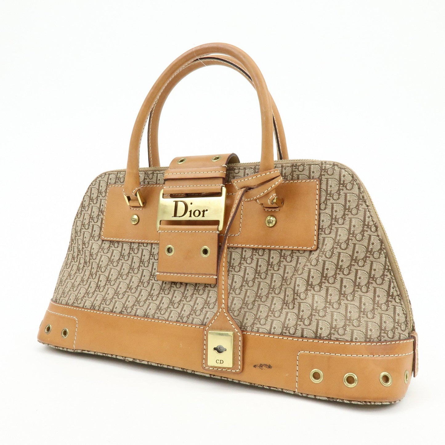 Christian Dior Trotter Street Chic Jacquard Canvas Leather Hand Bag【Pre-order】