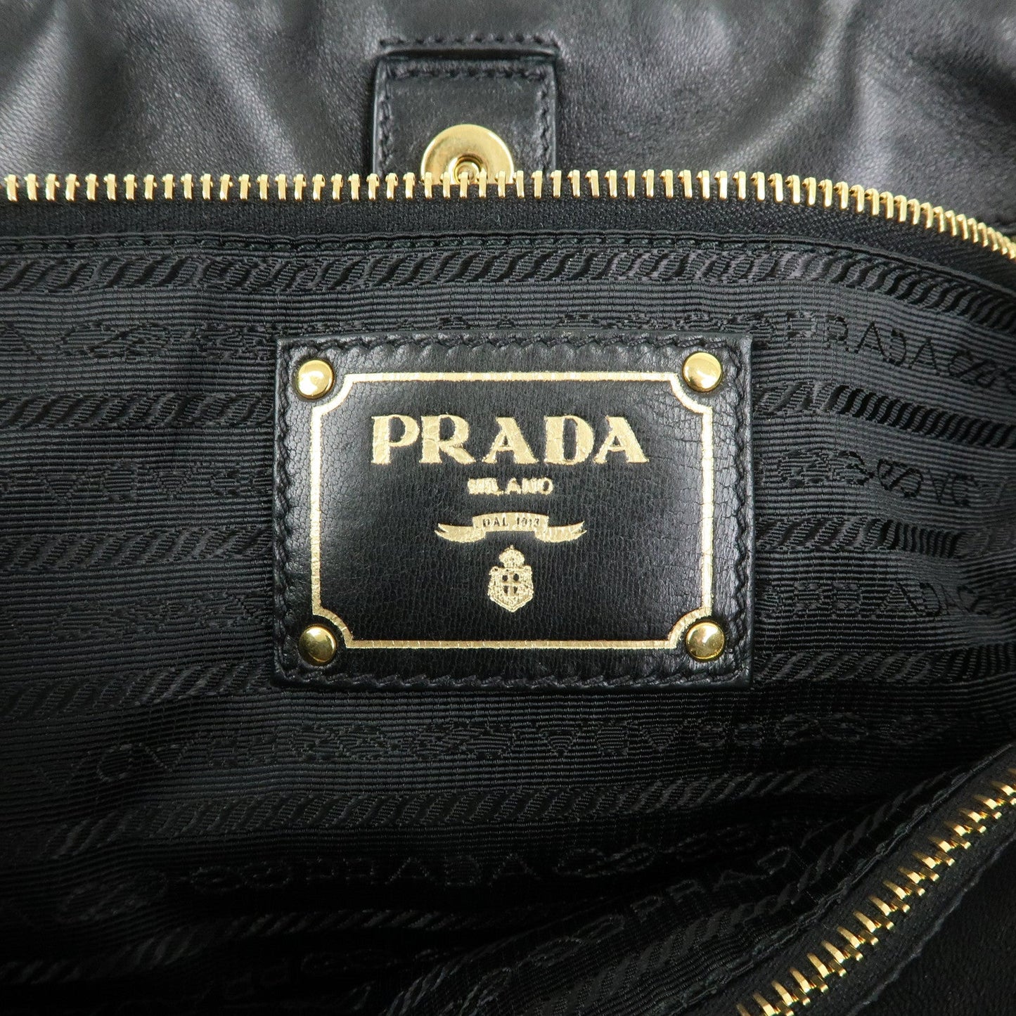 Prada Ribbon Nappa Gaufure Leather 2Way Bag Black BN1932【Pre-order】