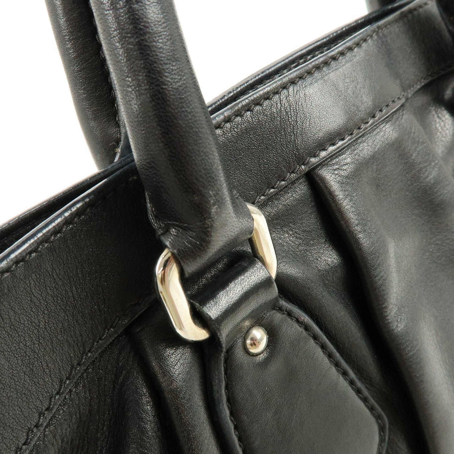 Prada Logo Leather 2Way Bag Hand Bag Shoulder Bag Black BN1226【Pre-order】