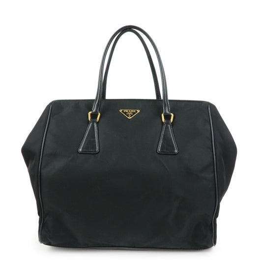 Prada Triangle Logo Nylon Leather Hand Bag Tote Shoulder Bag Black【Pre-order】