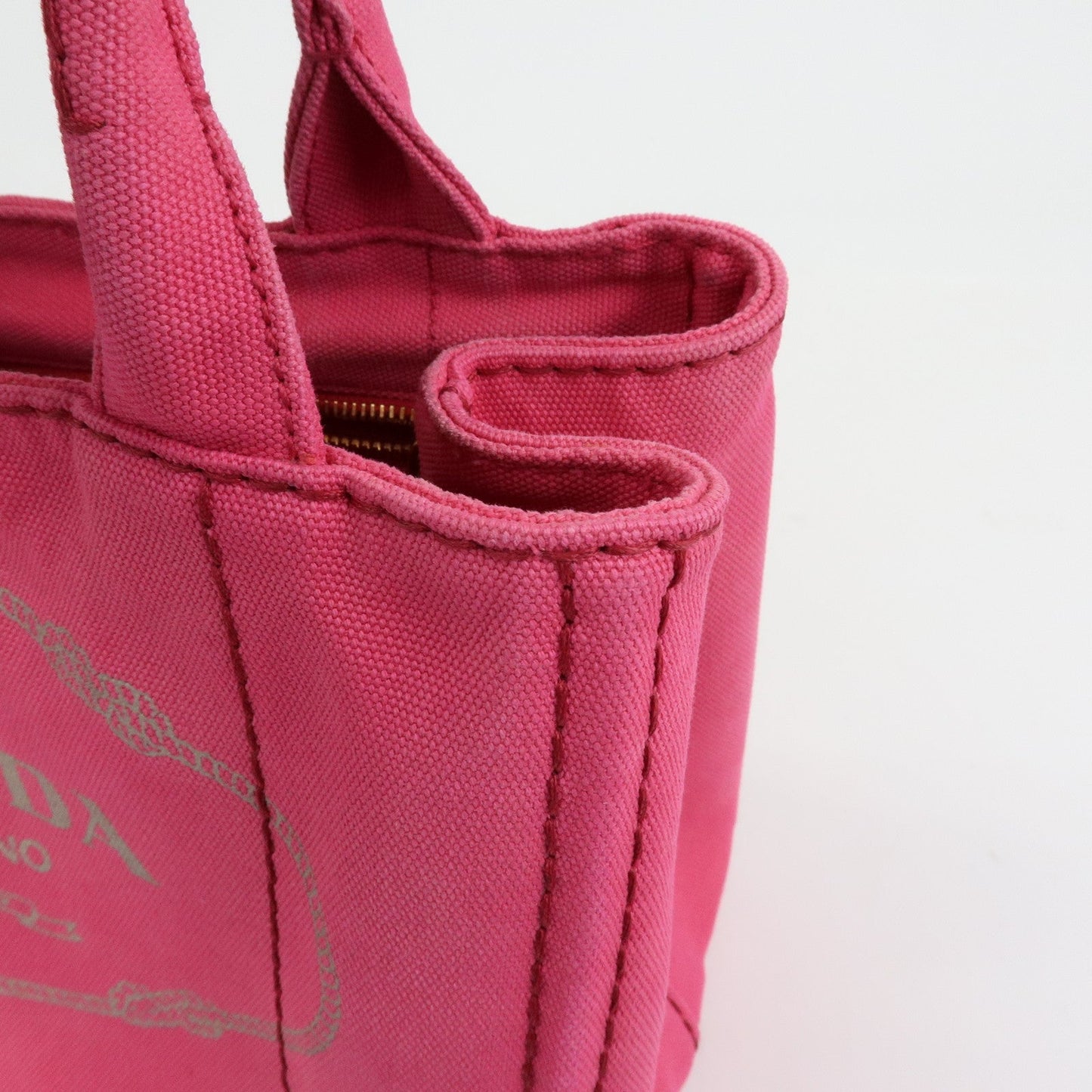 Prada Triangle Logo Canapa Mini 2Way Hand Shoulder Bag Pink B2439G【Pre-order】