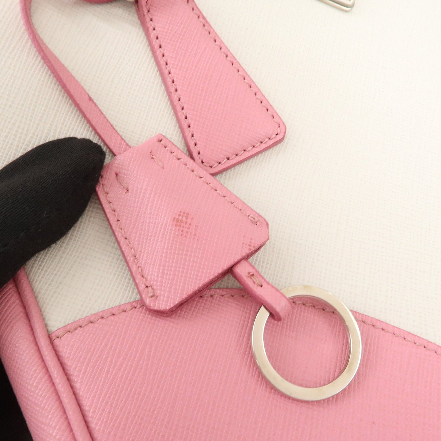 Prada CITY CALF Triangle Logo Saffiano Leather 2Way Bag Pink B2863K【Pre-order】
