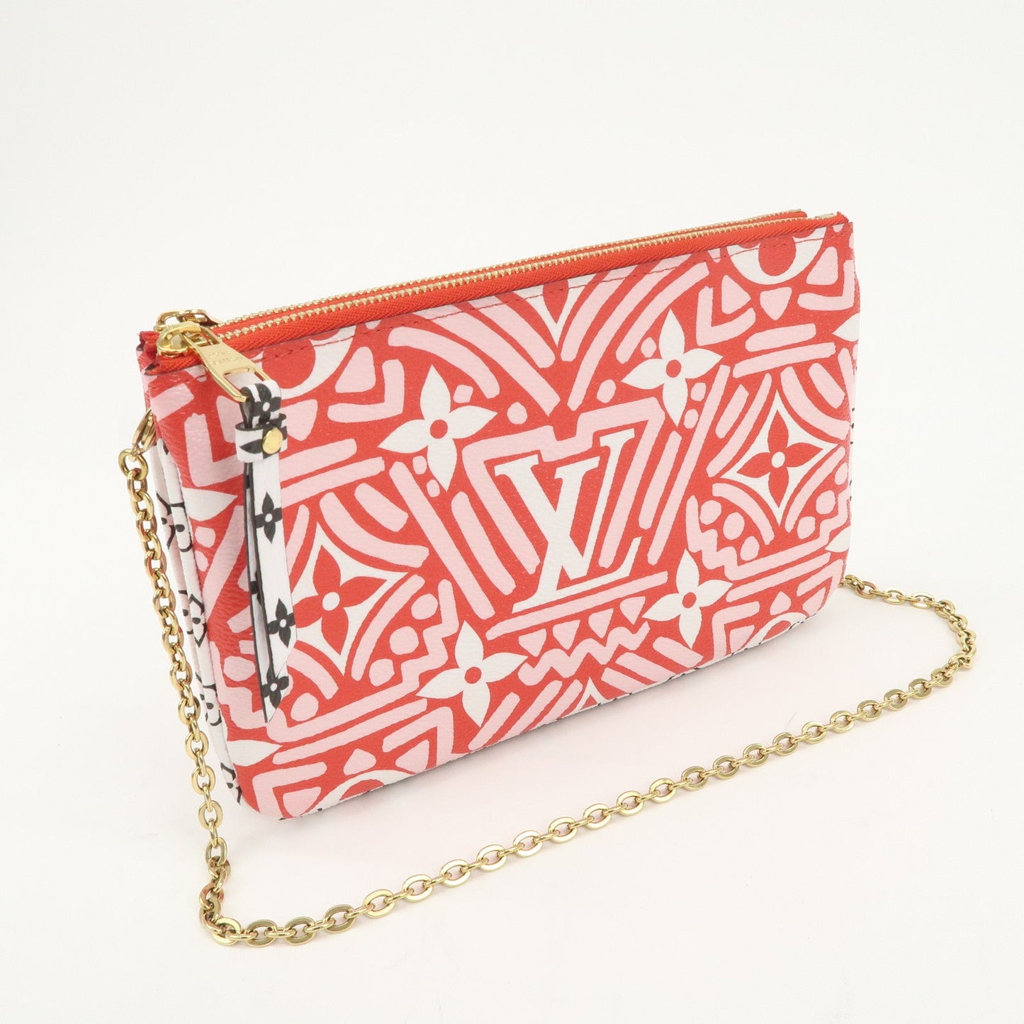 Louis Vuitton Monogram LV Crafty Pochette Double Zip Bag Red M69488【Pre-order】