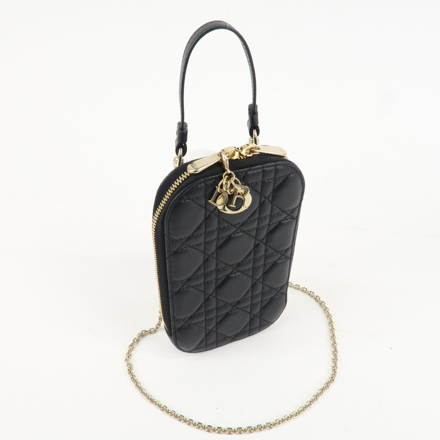 Christian Dior Lady Dior Call'in Dior Cannage Lamb Skin Phone Holder【Pre-order】