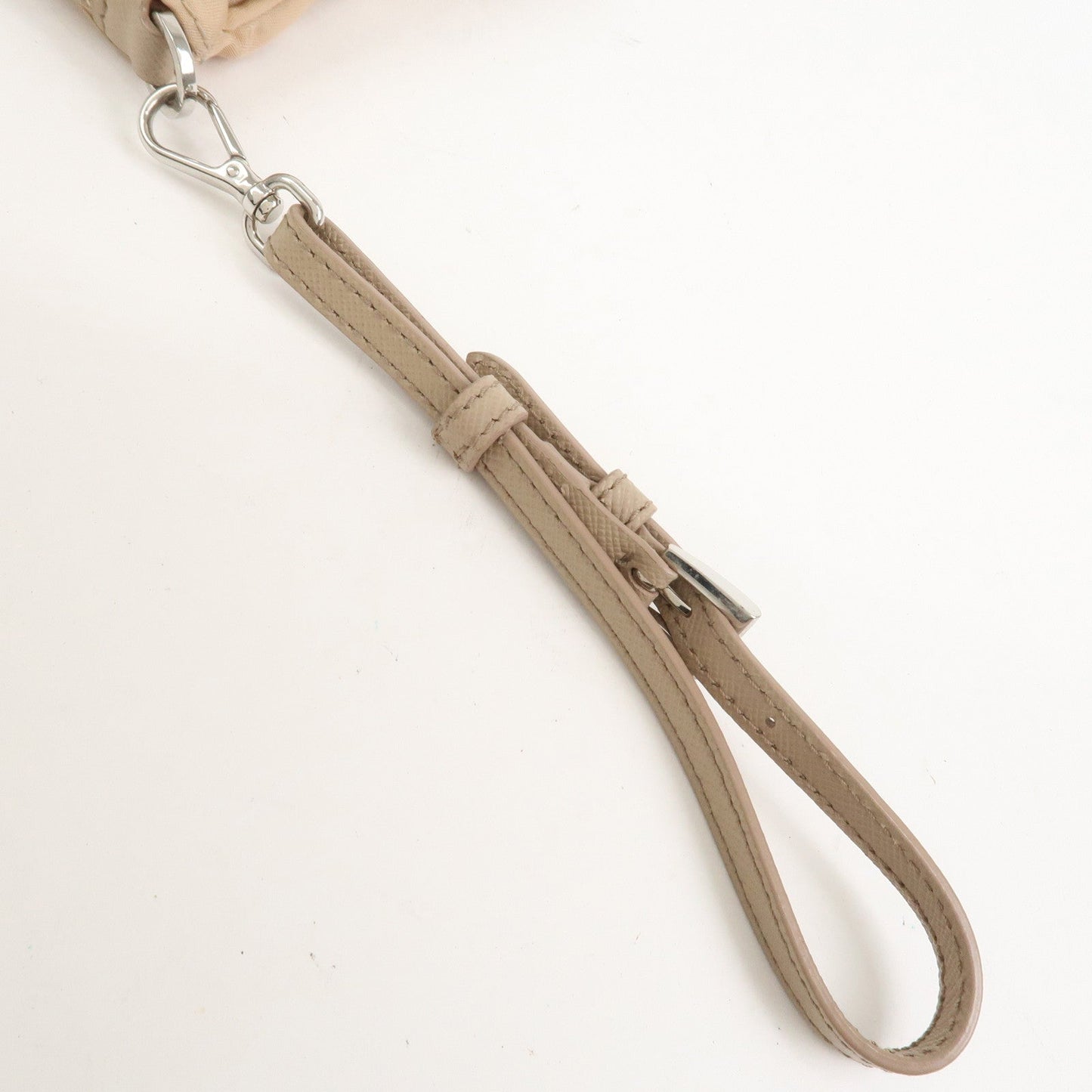 Prada Triangle Logo TESSUTO Hand Bag Pouch Beige 1NH545【Pre-order】