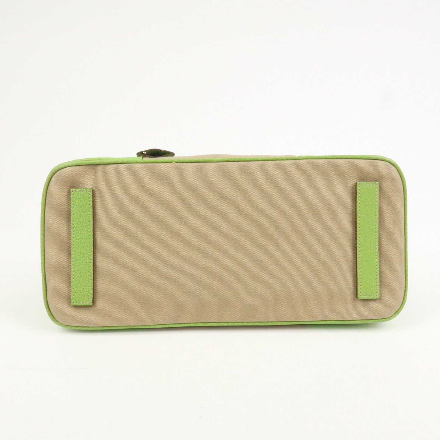 Prada Canvas Leather Tote Bag Hand Bag Beige Light Green BN0082【Pre-order】