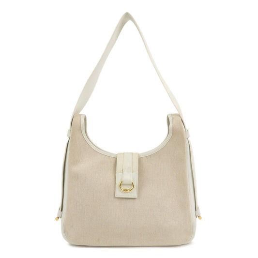 Hermes Saco Canvas Leather Shoulder Bag B Stamped【Pre-order】