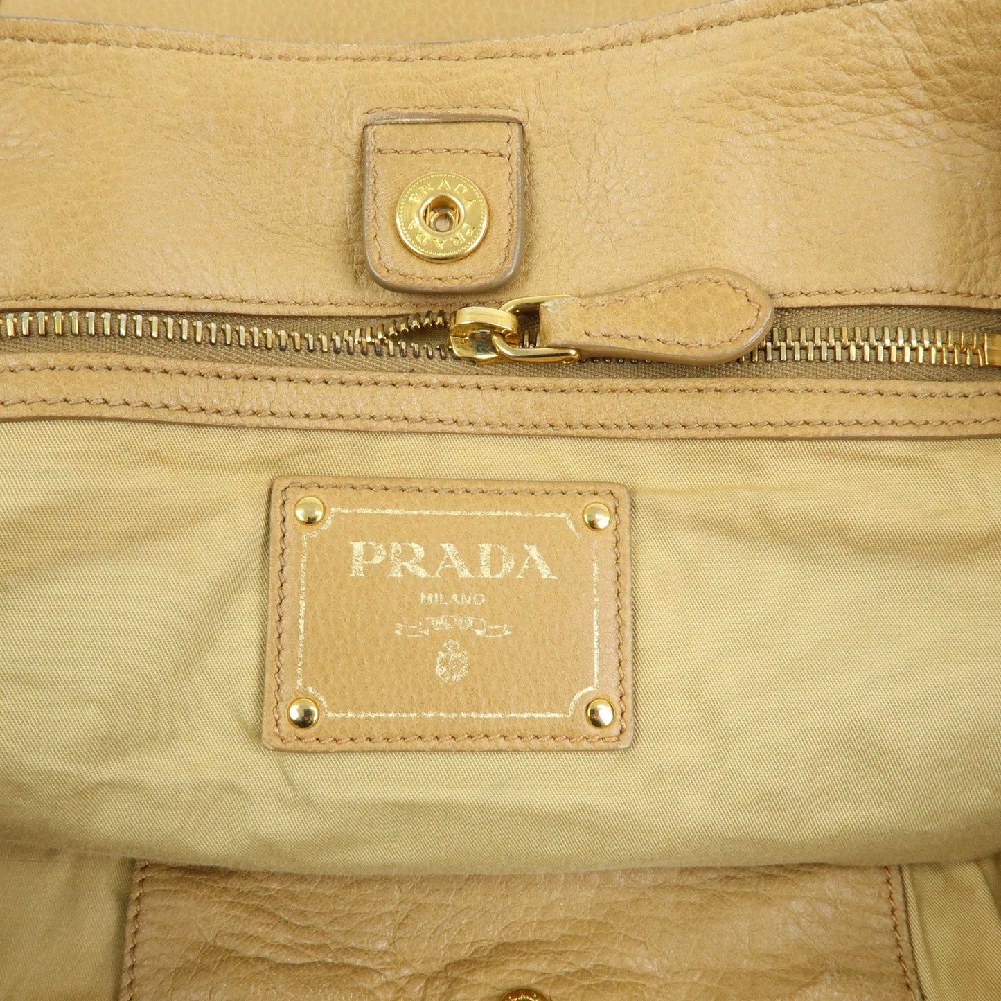 Prada Calf Leather 2Way Bag Hand Bag Shoulder Bag Beige【Pre-order】