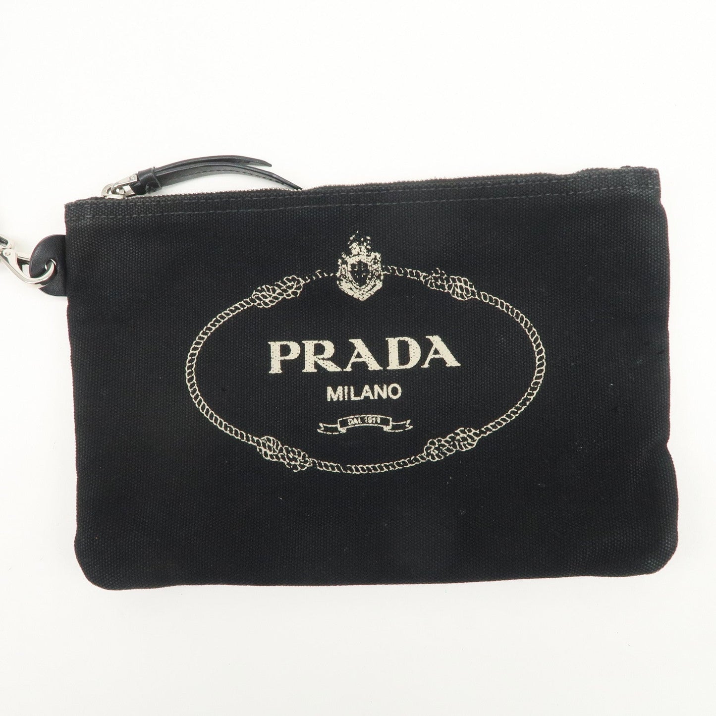 Prada Canvas Vinyl Leather 2Way Hand Bag Clear Black 1BG187【Pre-order】