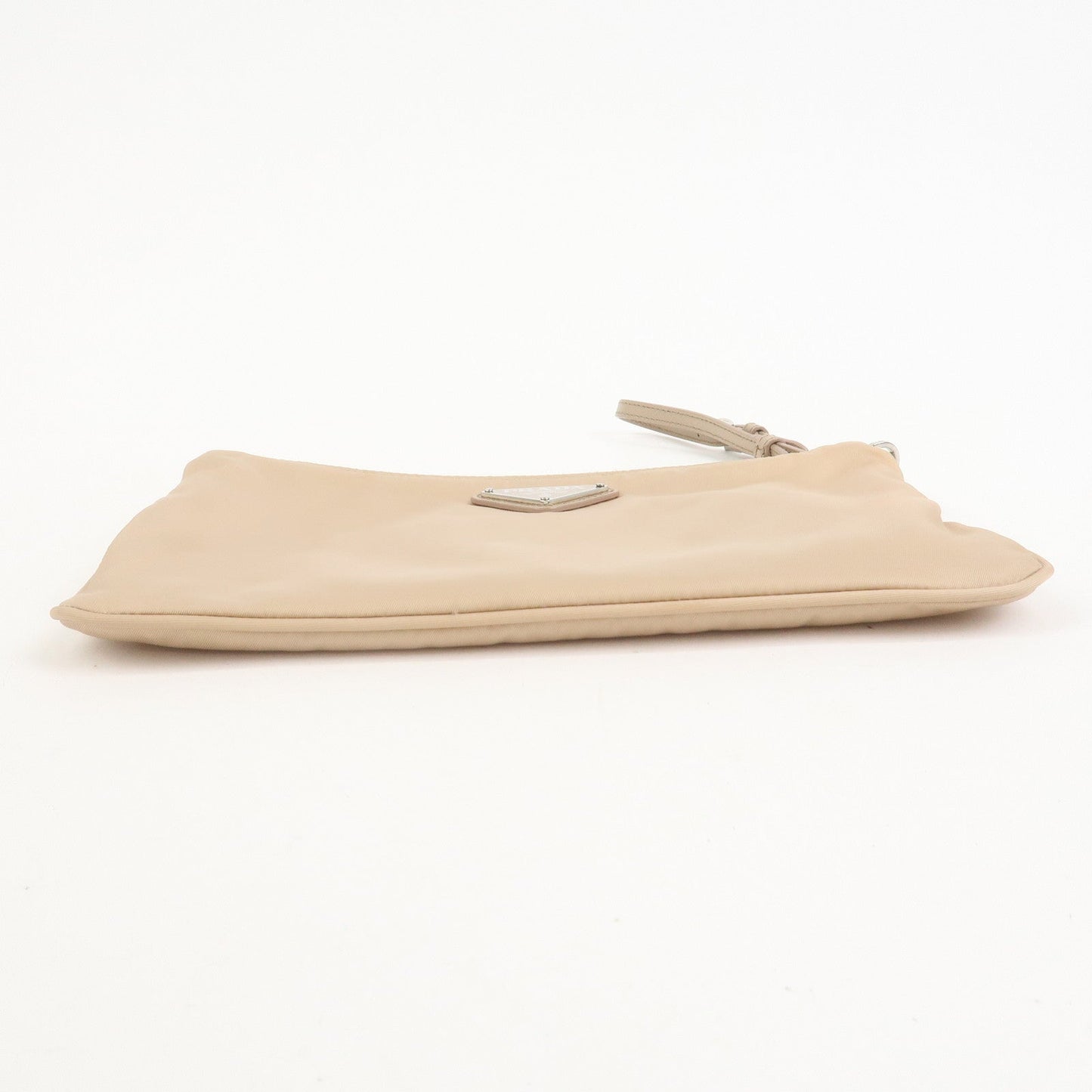 Prada Triangle Logo TESSUTO Hand Bag Pouch Beige 1NH545【Pre-order】