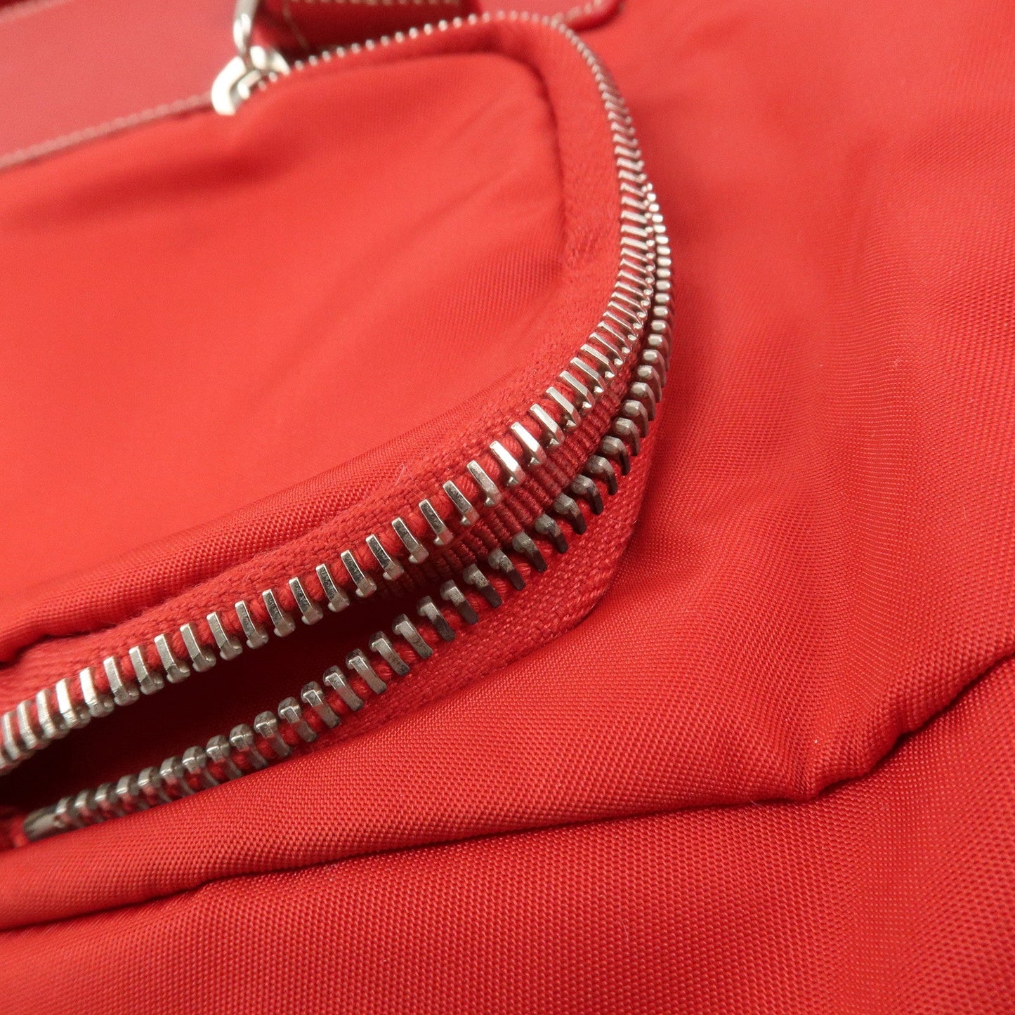 Prada Triangle Logo Nylon Saffiano Leather Shoulder Bag Red BT0436【Pre-order】
