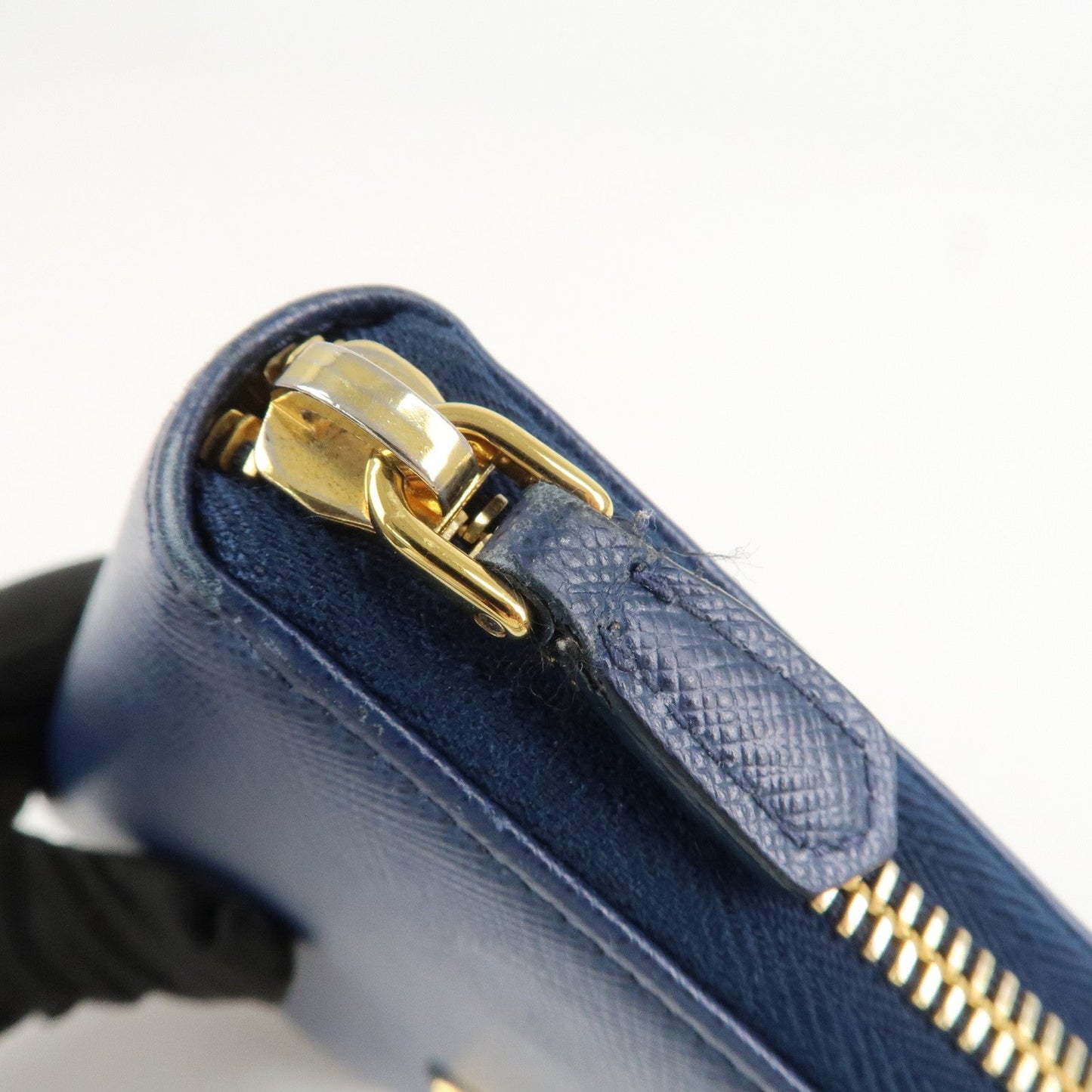 Prada Triangle Logo Saffiano Leather Zippy Long Wallet Navy 1ML506【Pre-order】