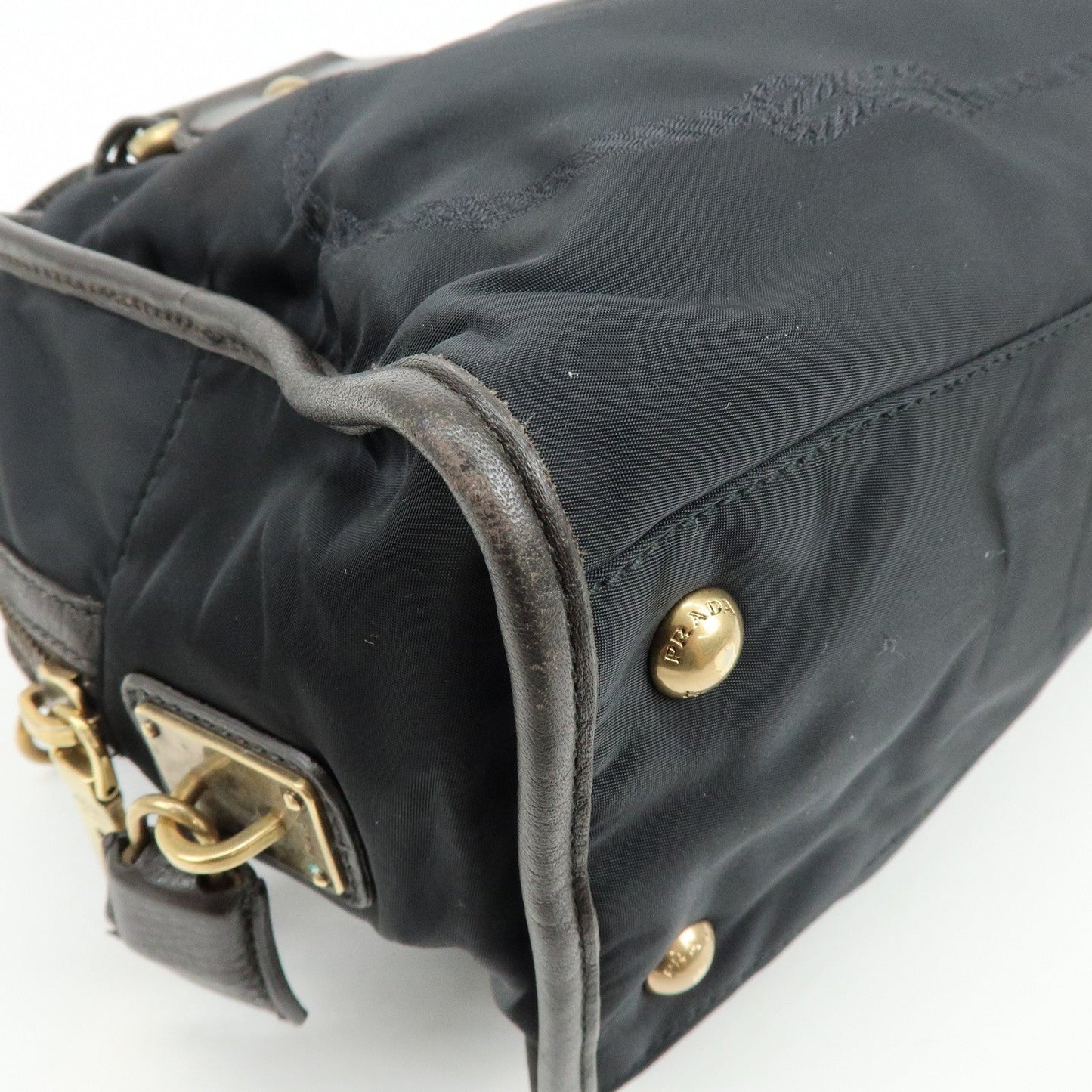 Prada Triangle Logo Nylon Leather 2Way Hand Shoulder Bag Black【Pre-order】