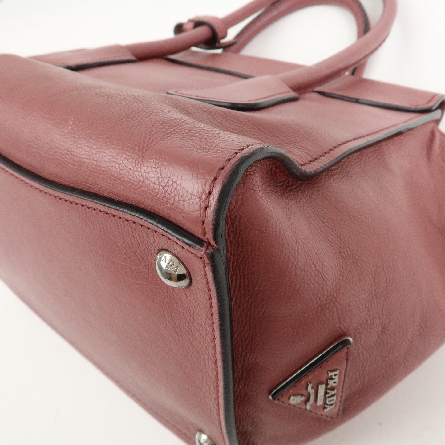 Prada Logo Leather 2Way Bag Hand Bag Shoulder Bag Pink BN2665【Pre-order】