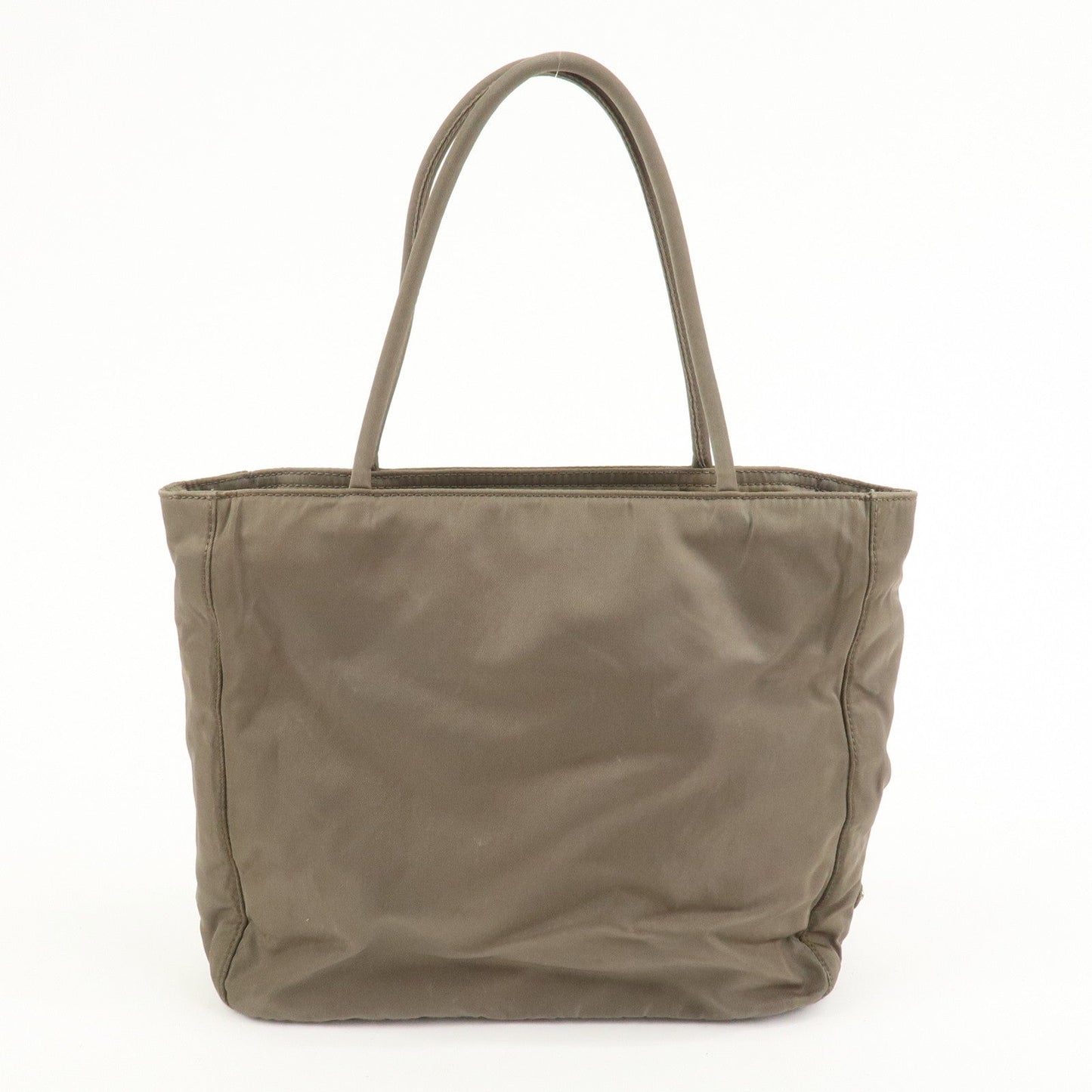 Prada Triangle Logo Nylon Tote Bag Hand Bag Gray【Pre-order】