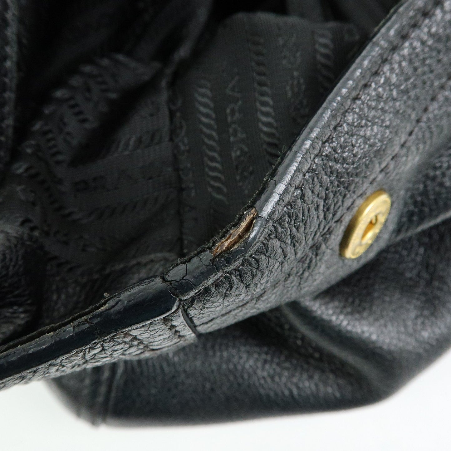 Prada Logo Leather 2Way Bag Hand Bag Shoulder Bag Black BR4083【Pre-order】
