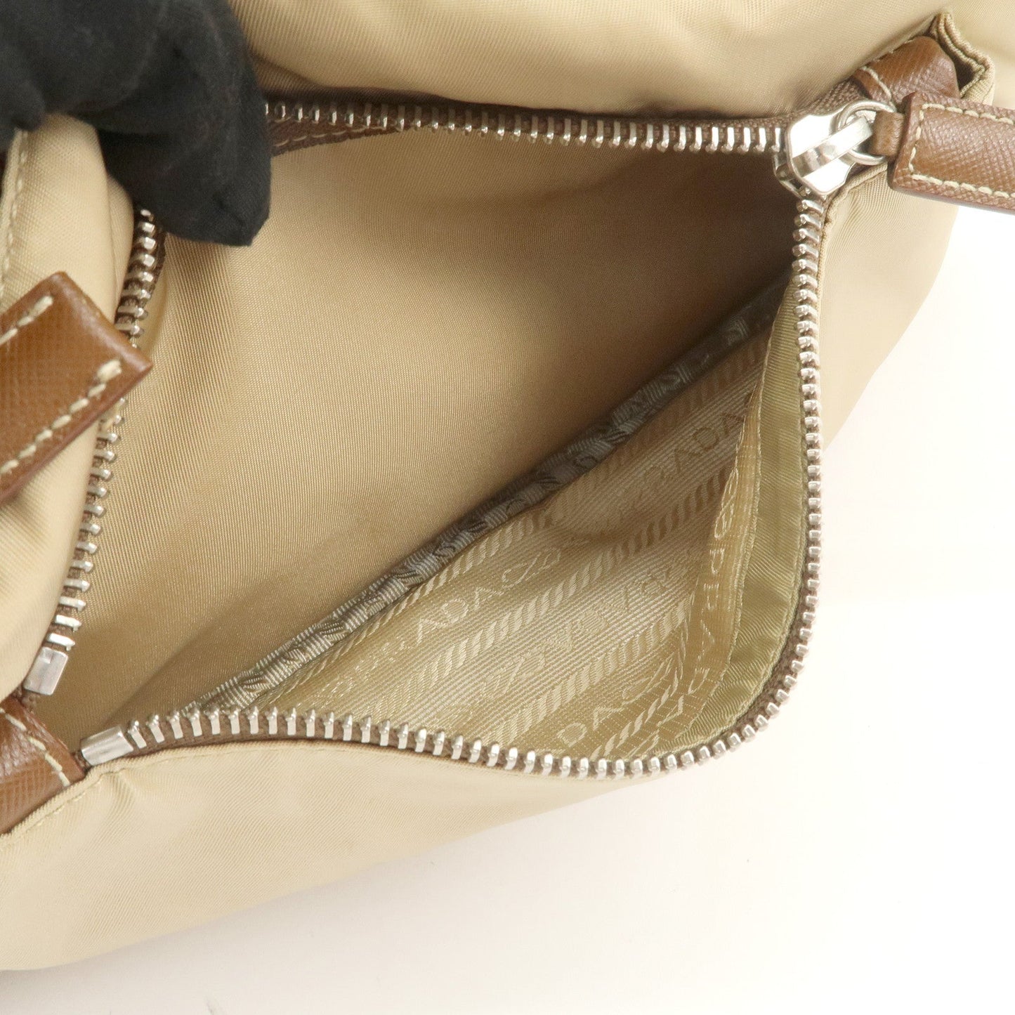 Prada Triangle Logo Nylon Saffiano Leather Shoulder Bag Hand Bag【Pre-order】