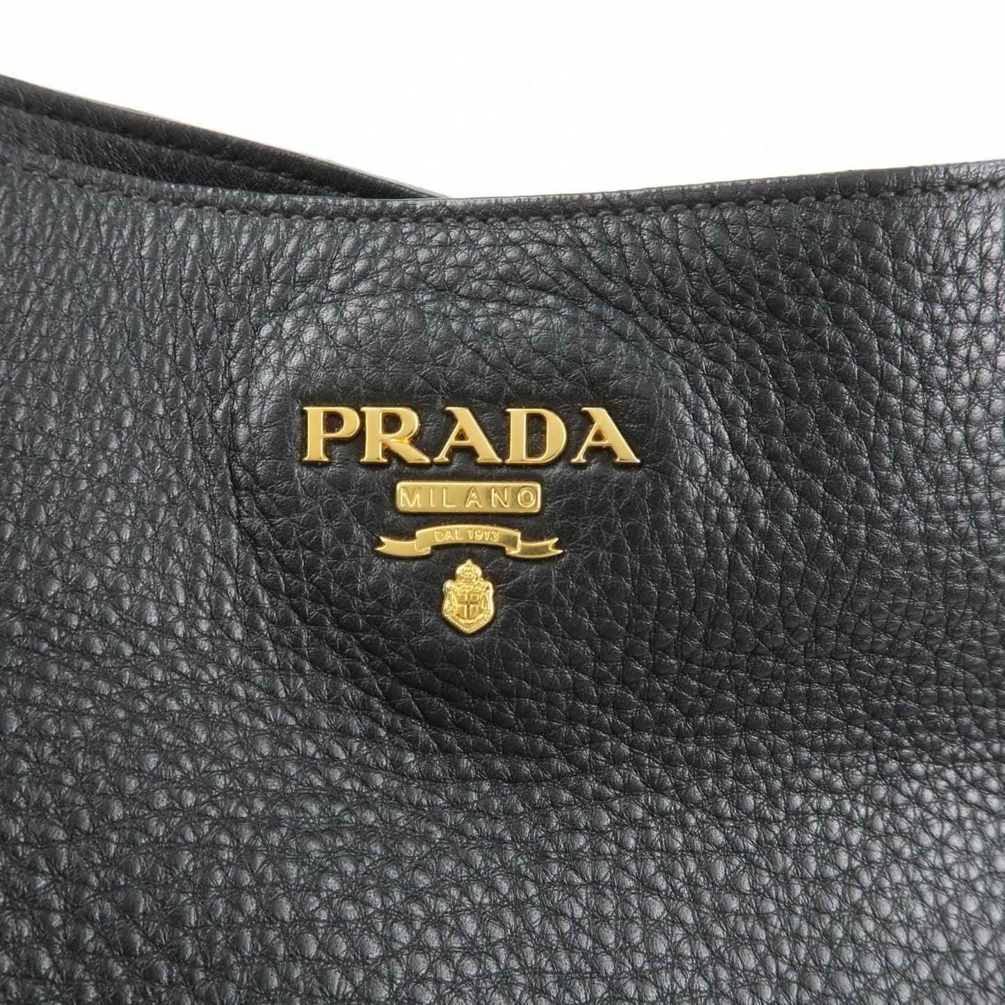 Prada Logo Leather Shoulder Bag Hand Bag Black【Pre-order】