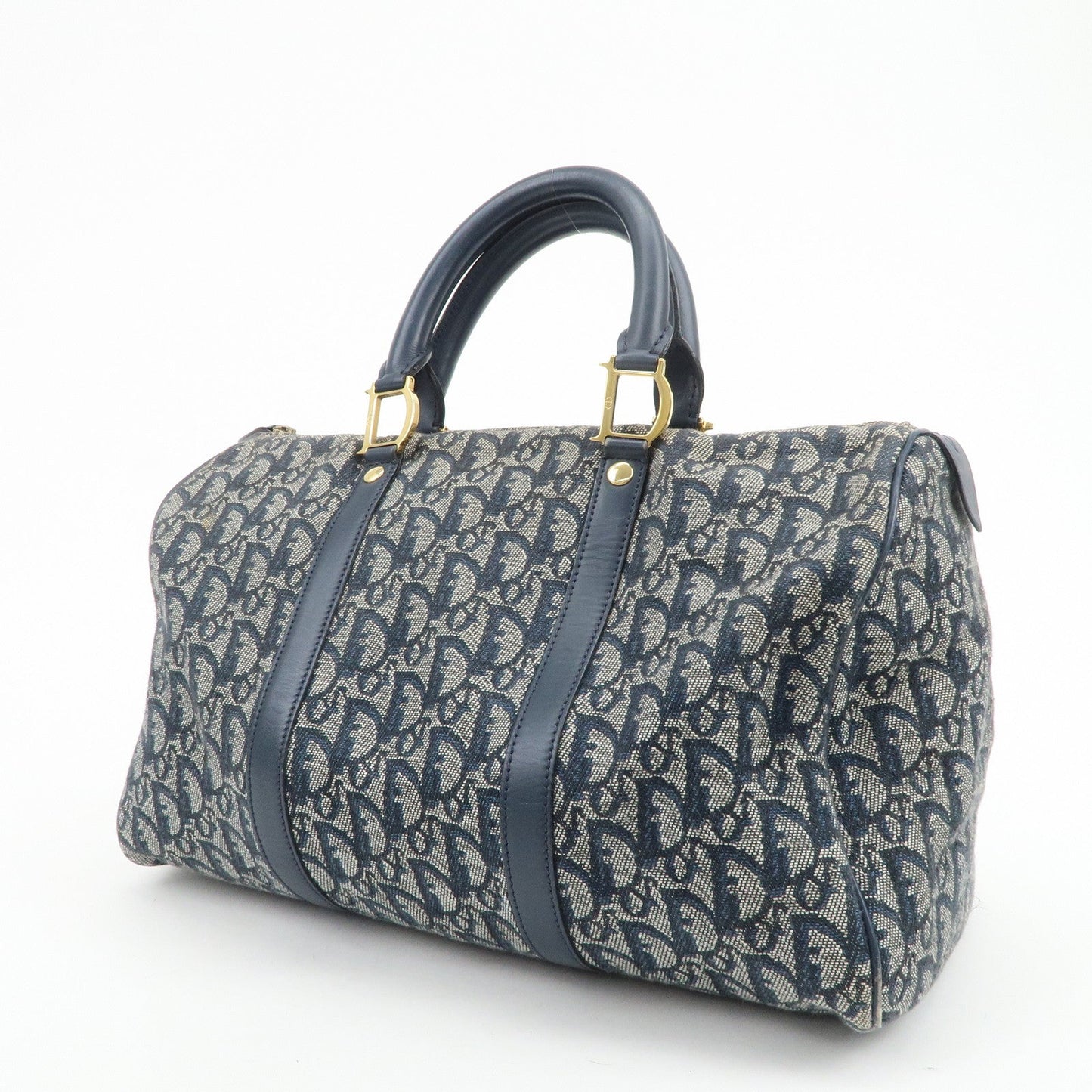 Christian Dior Trotter Jacquard Canvas Leather Boston Bag【Pre-order】