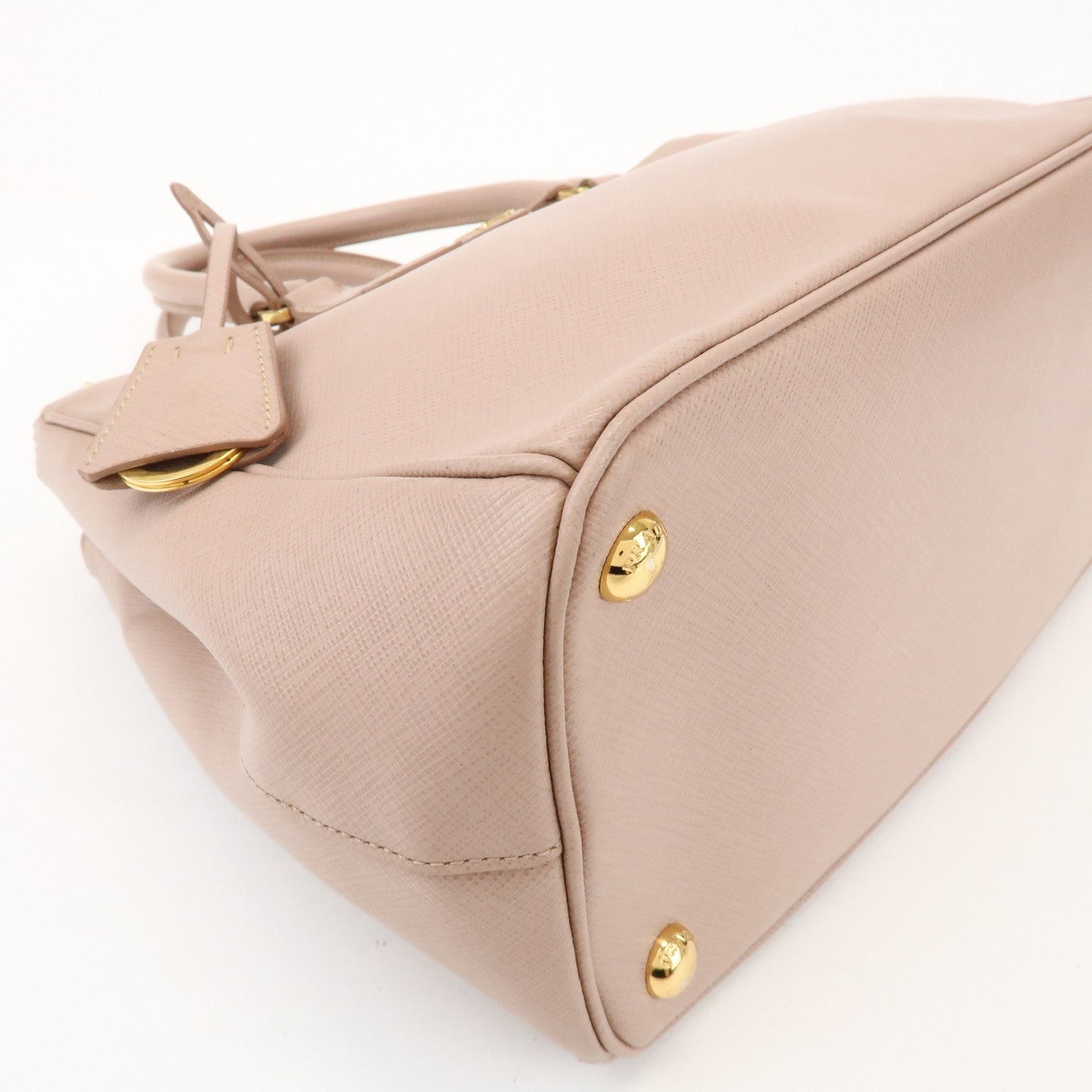 Prada Traingle Logo Galleria 2Way Bag Hand Bag Pink Beige1BA863【Pre-order】