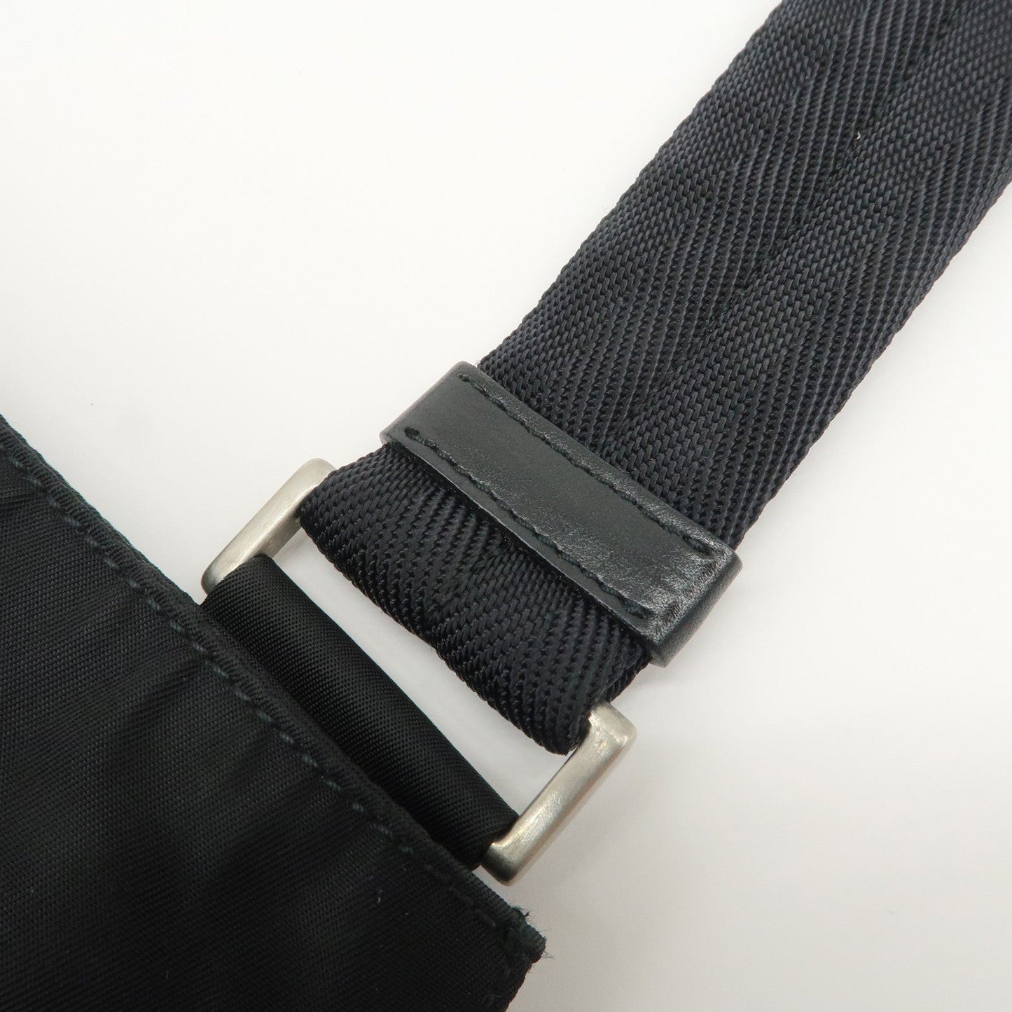 Prada Triangle Logo Nylon Leather Shoulder Bag Crossbody Bag Black【Pre-order】
