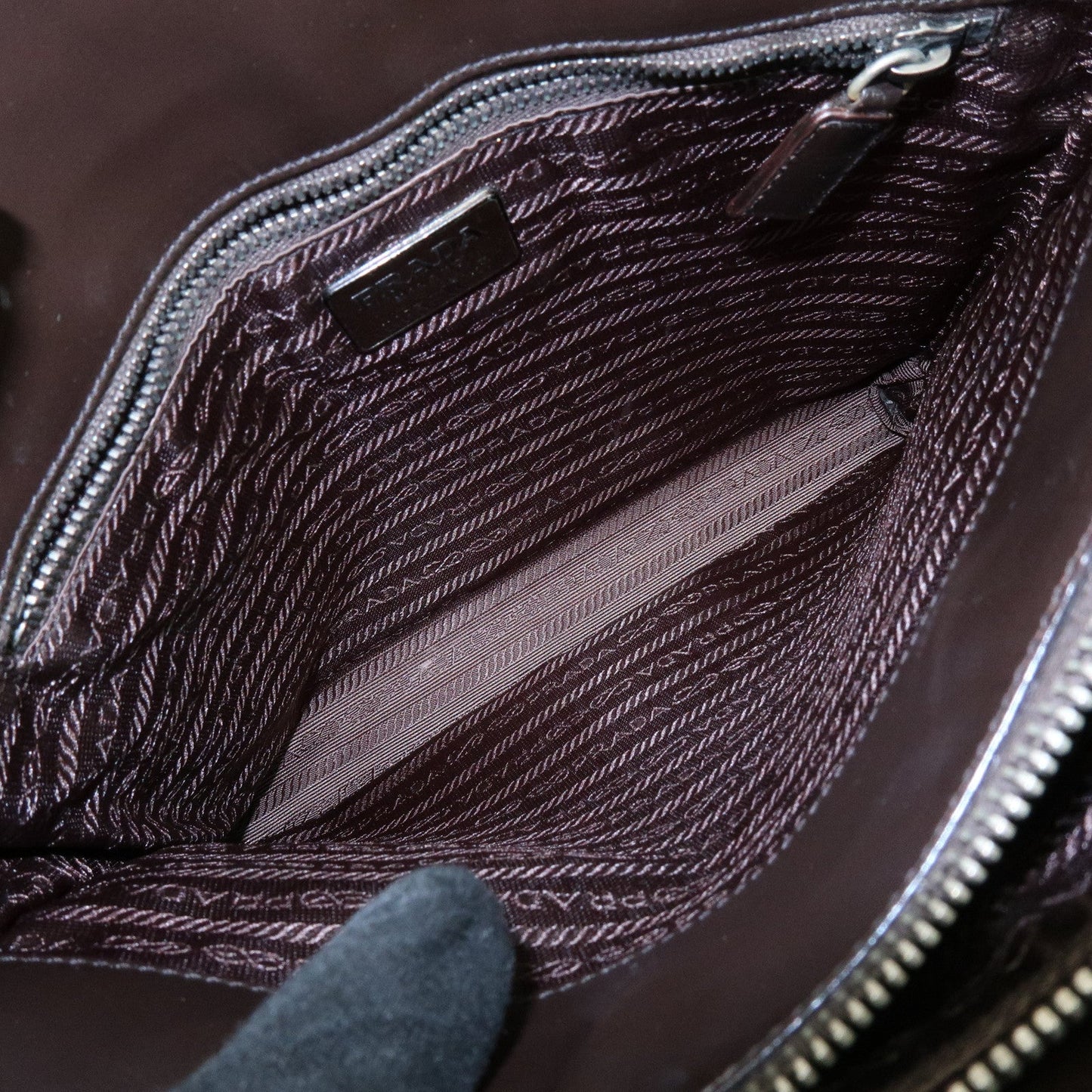 Prada Logo Leather Tote Bag Shoulder Bag Dark Brown【Pre-order】