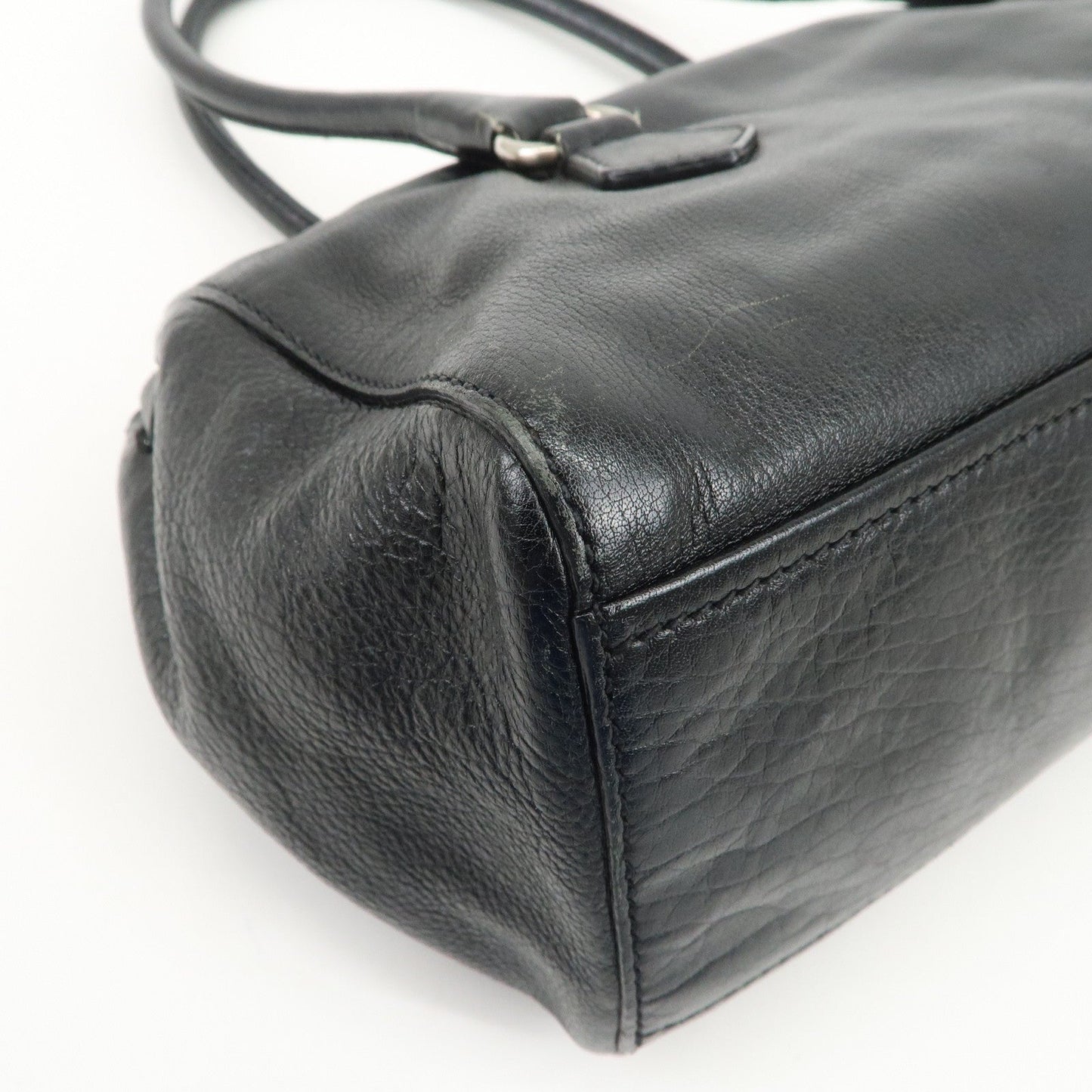 Prada Triangle Logo Leather Shoulder Bag Hand Bag Black【Pre-order】